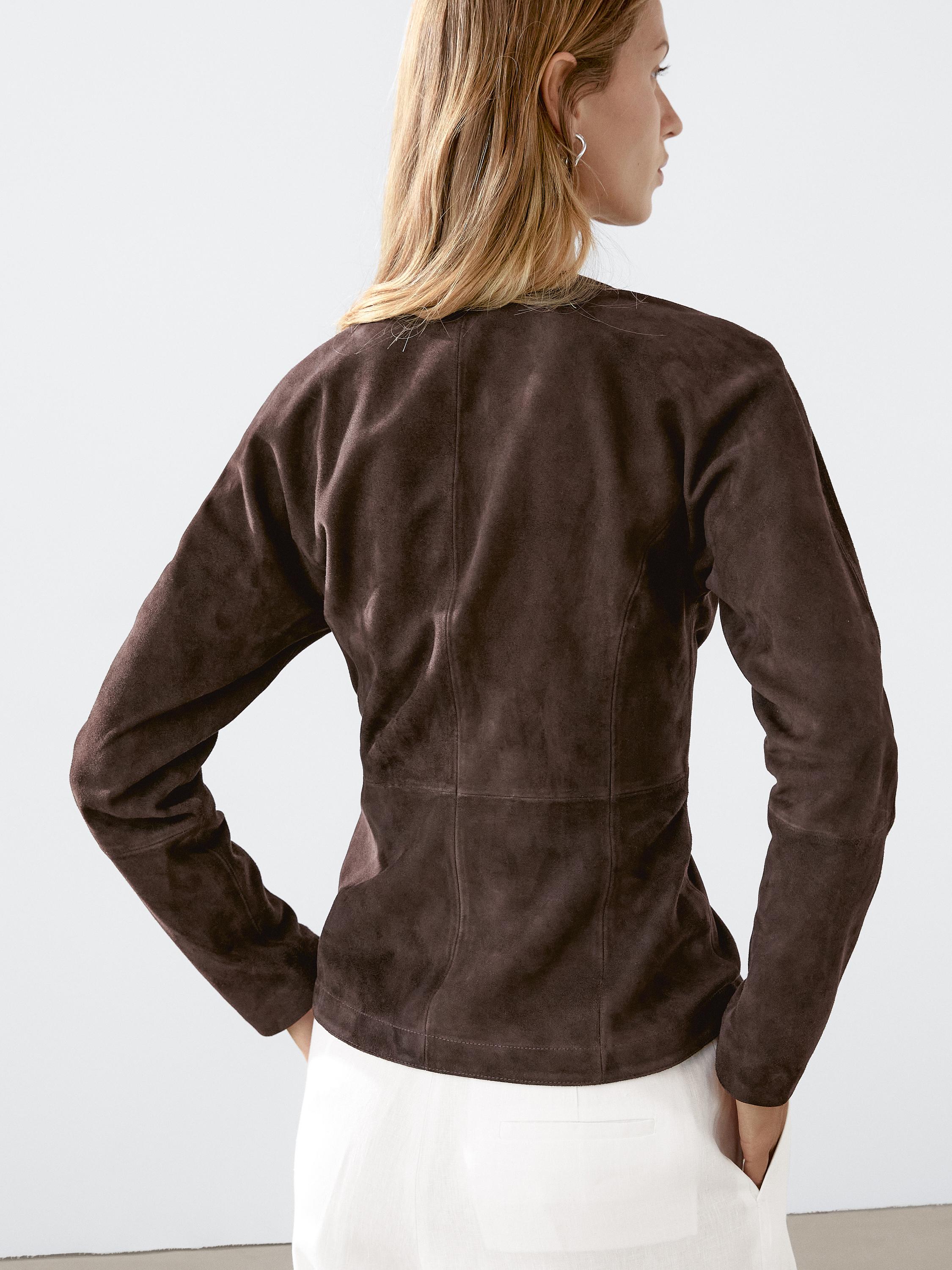 Camisa corta piel ante