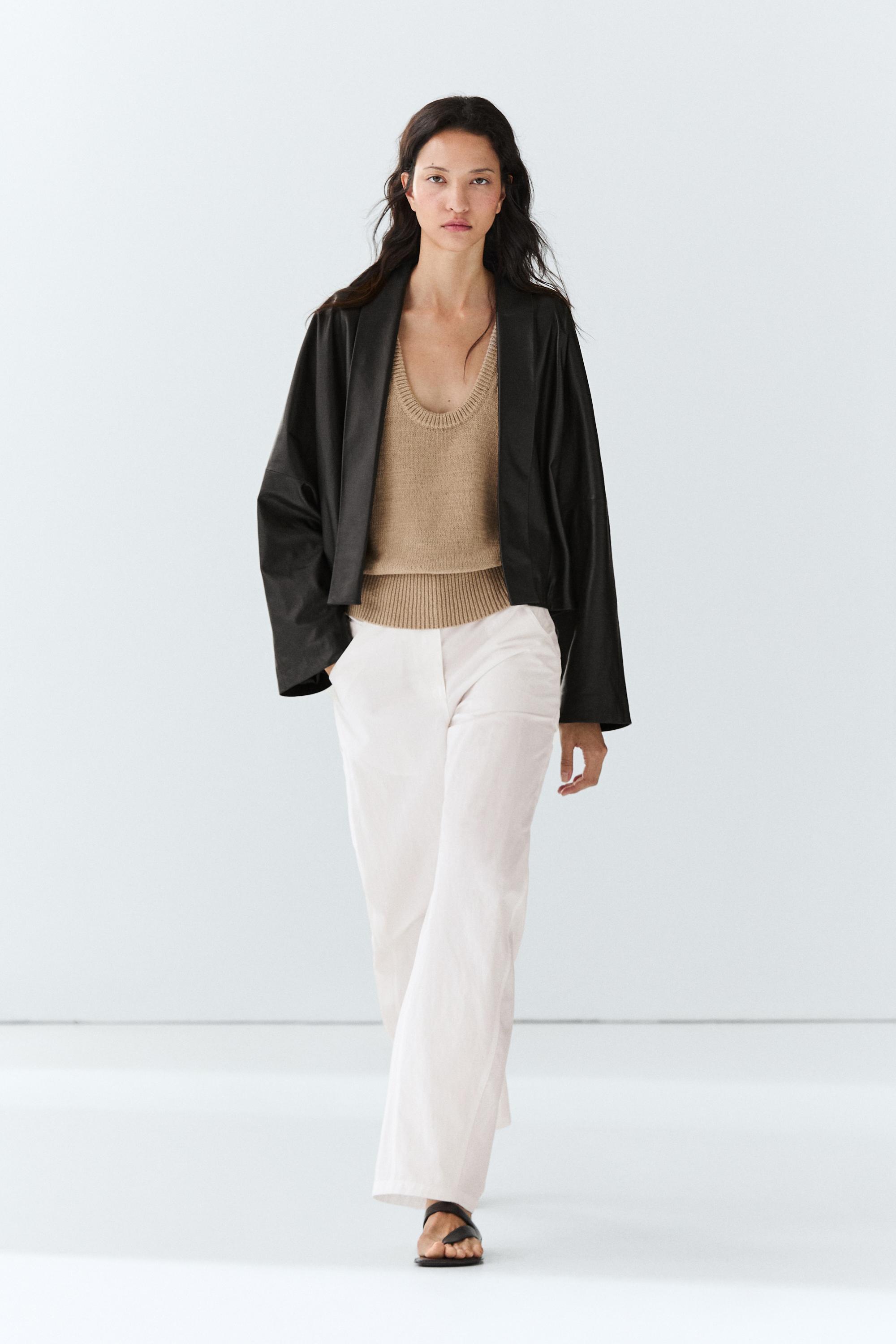 Nappaleren kimono met revers