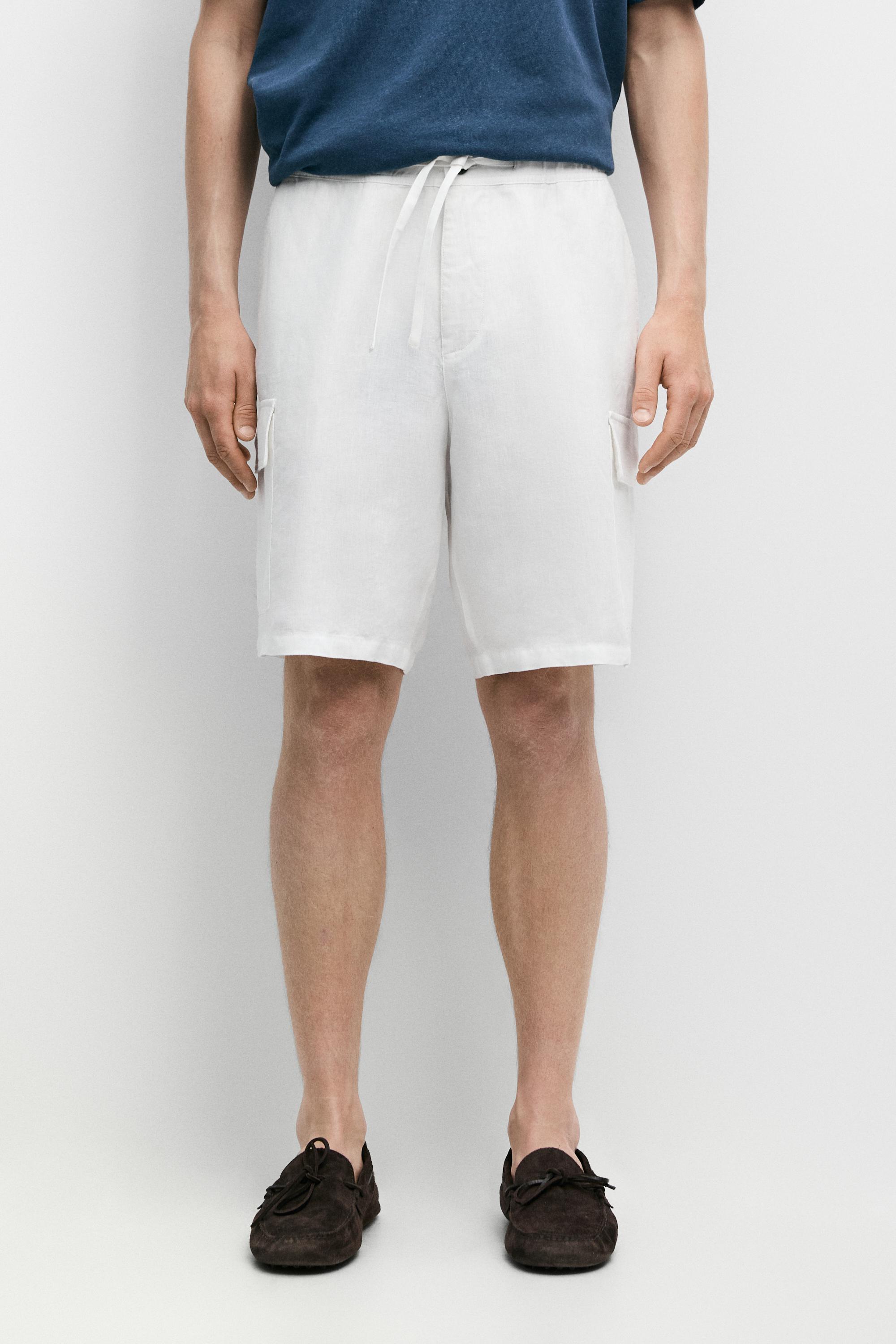 Bermuda cargo 100% lino