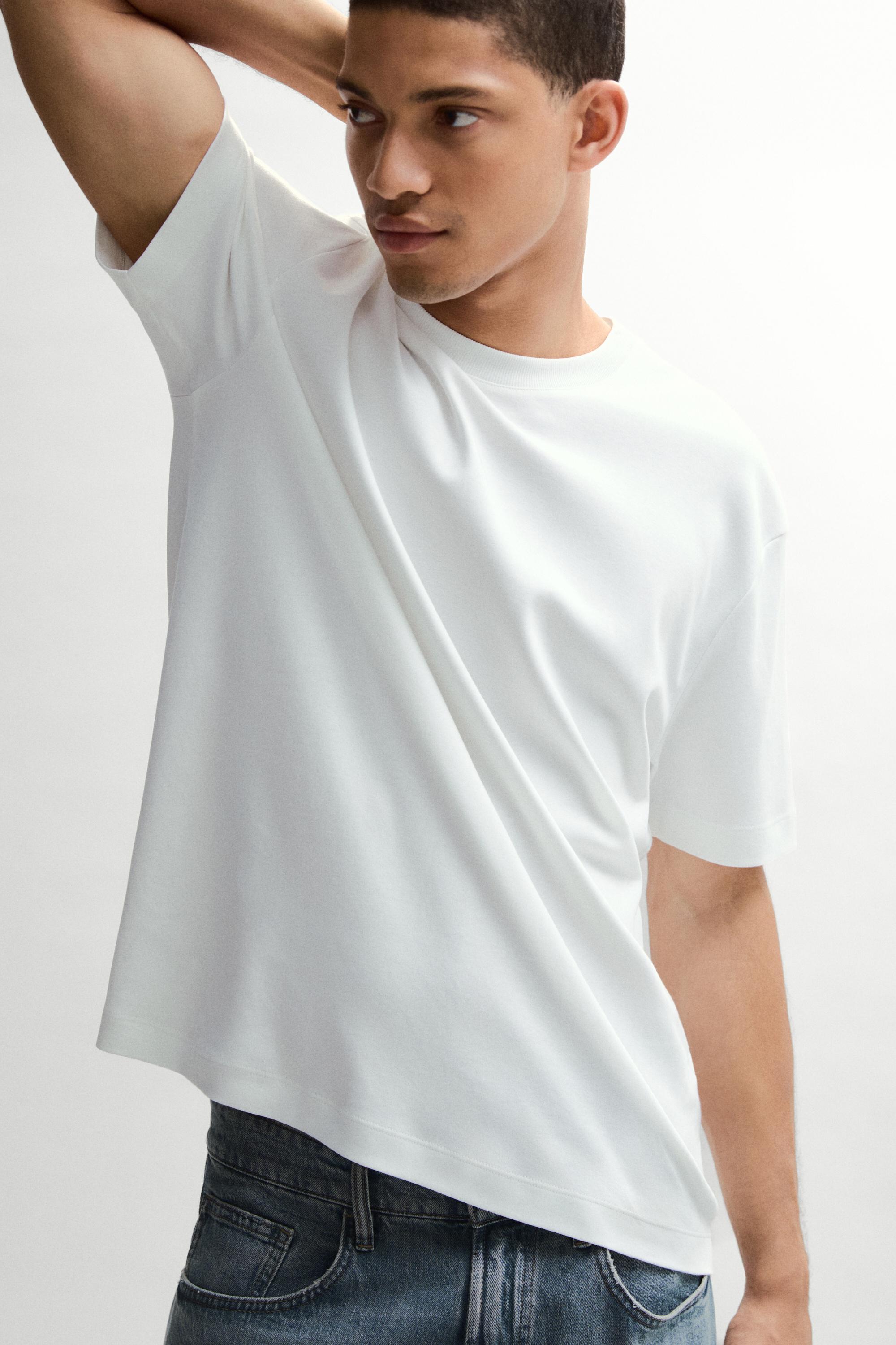 100% cotton short sleeve T-shirt — WHITE