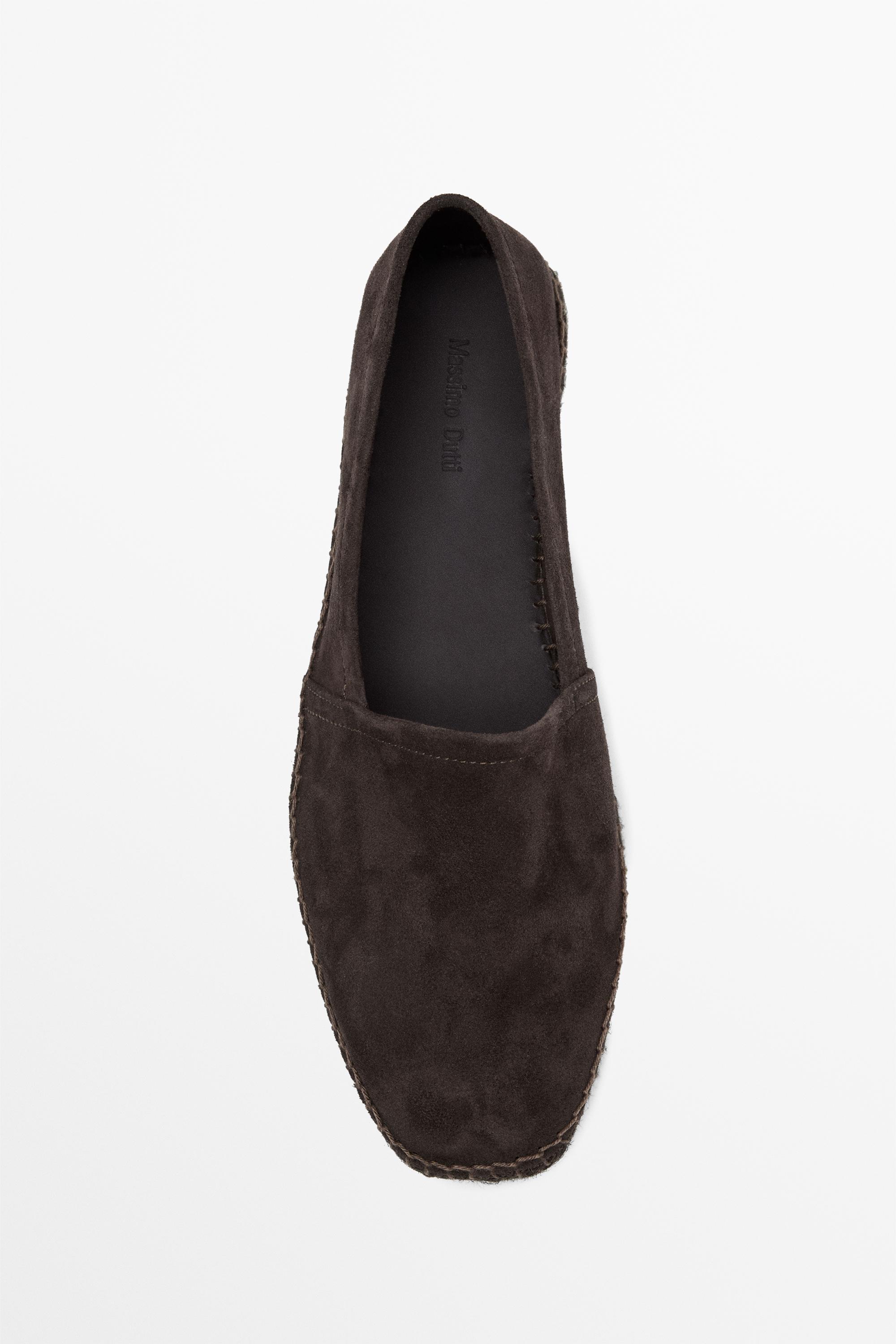 Leather espadrilles — BROWN