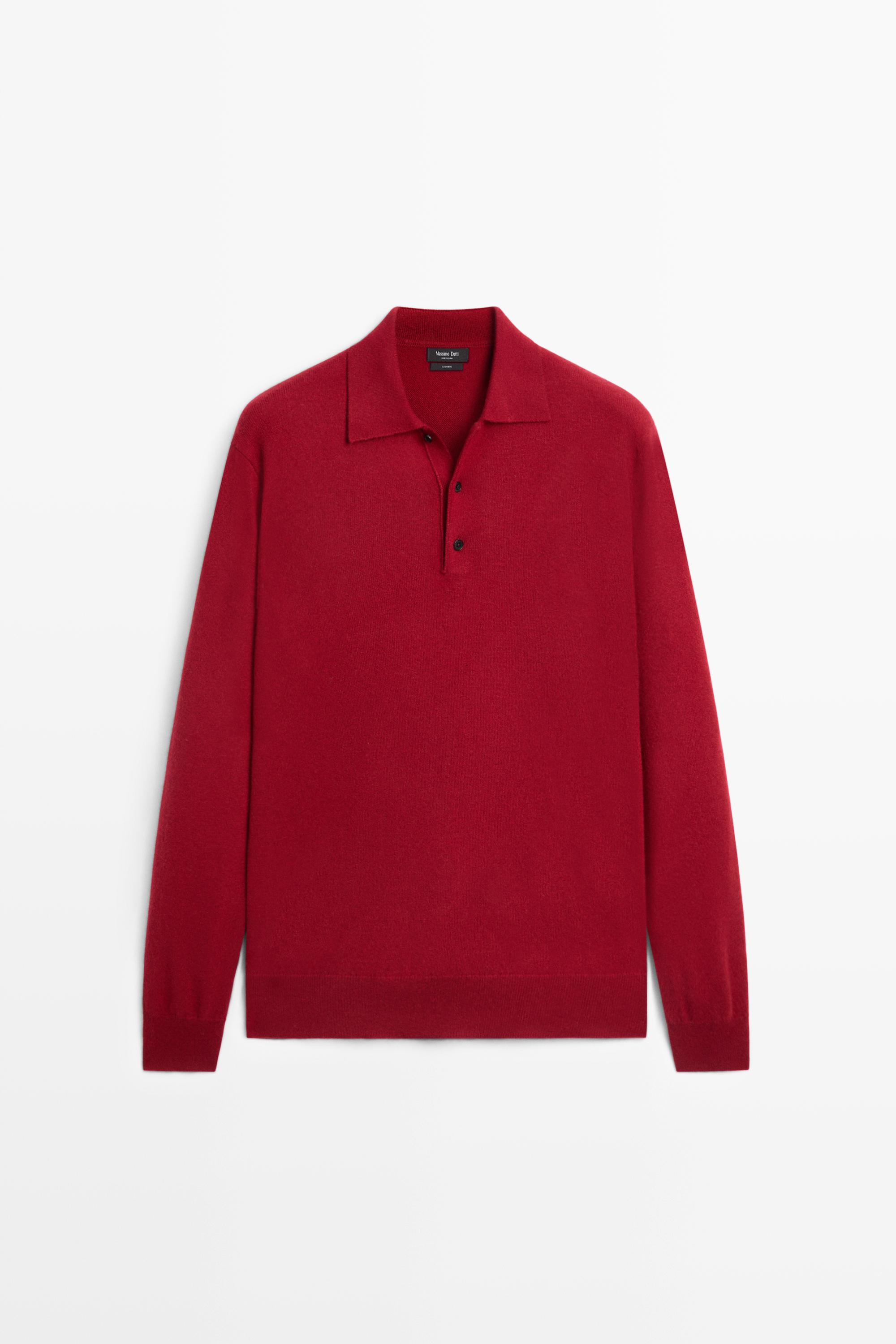 Massimo Dutti %100 kaşmir triko polo yaka kazak