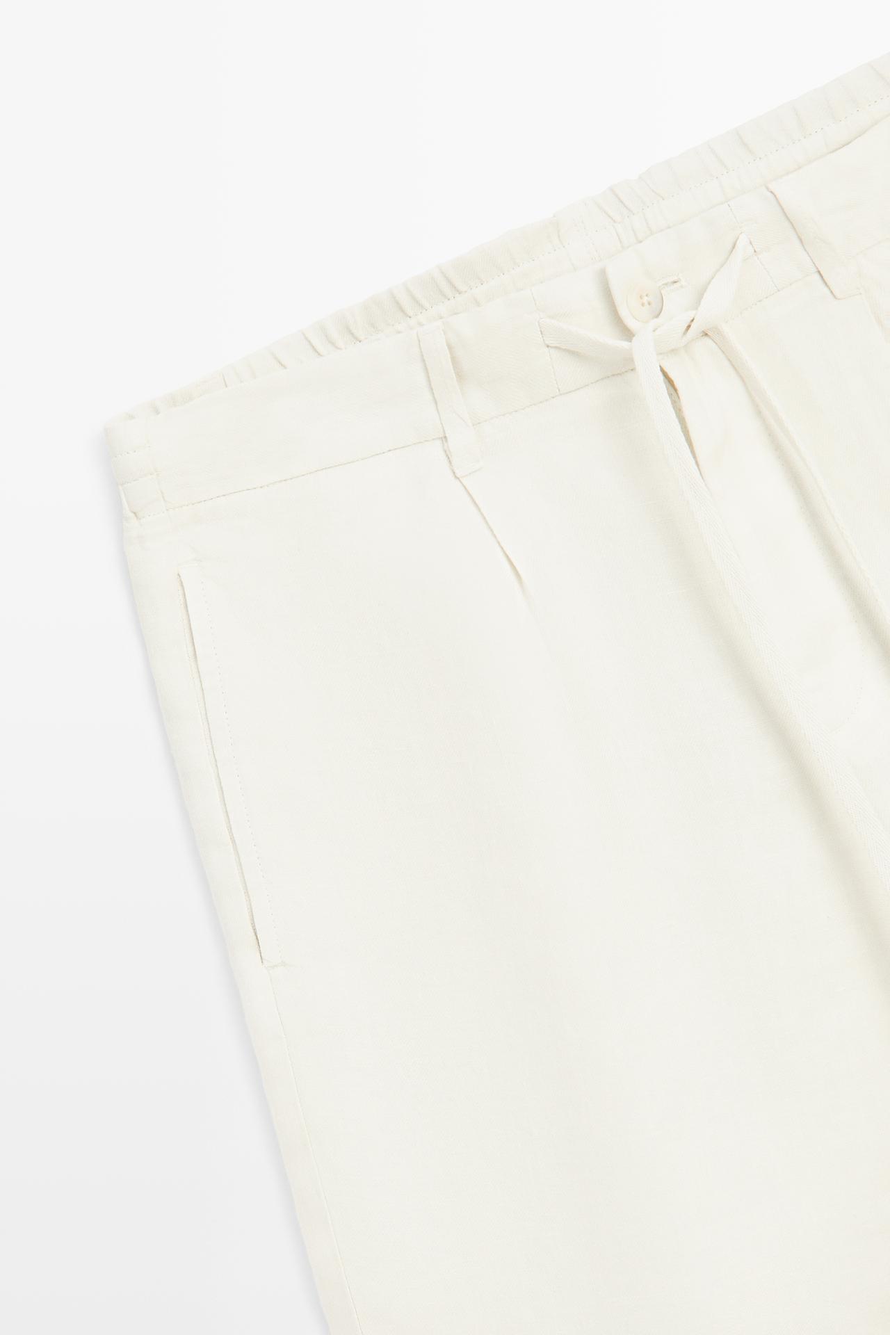 100% linen short Bermuda shorts — SAND
