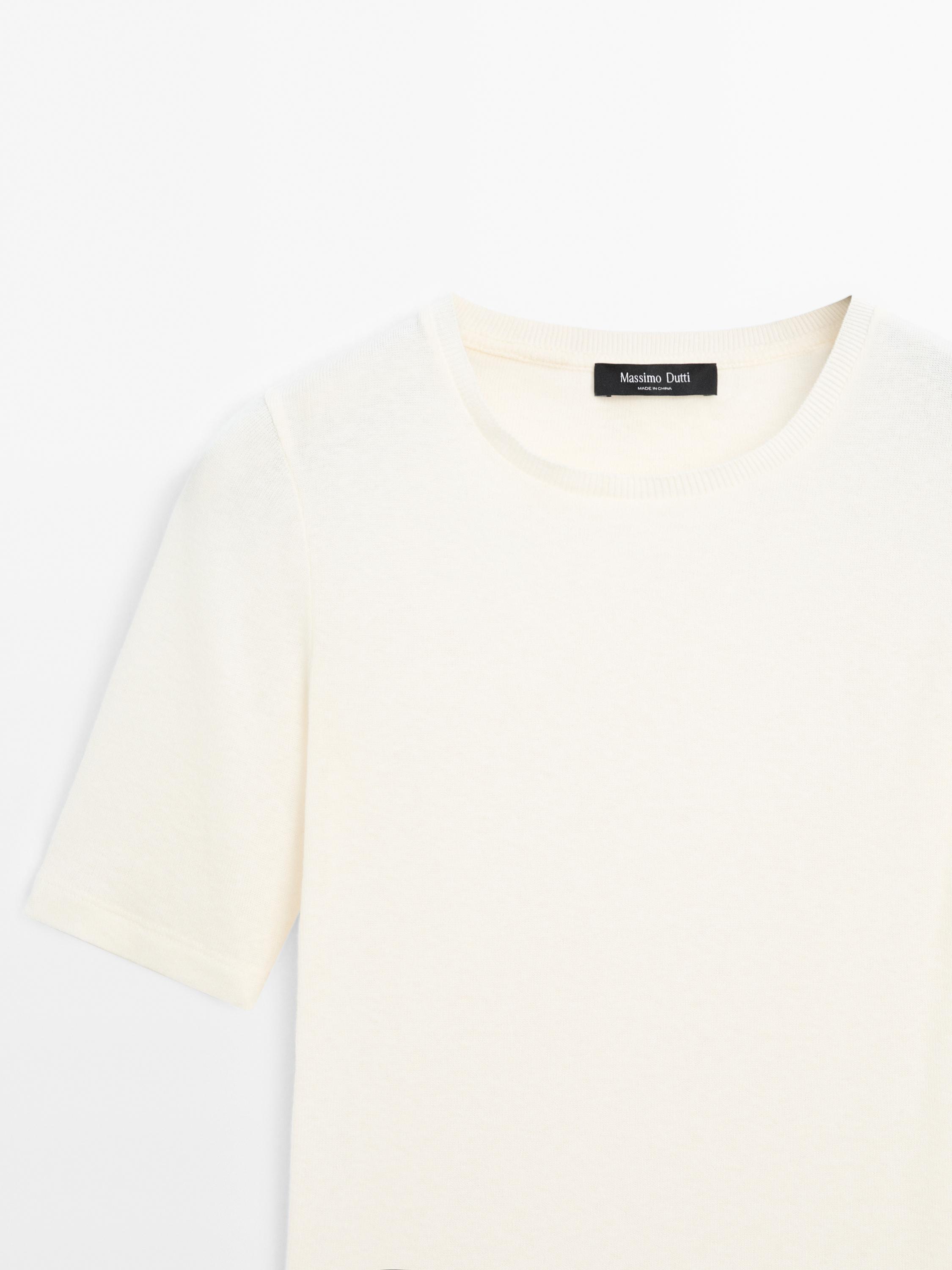 T-shirt à manches courtes en coton mélangé