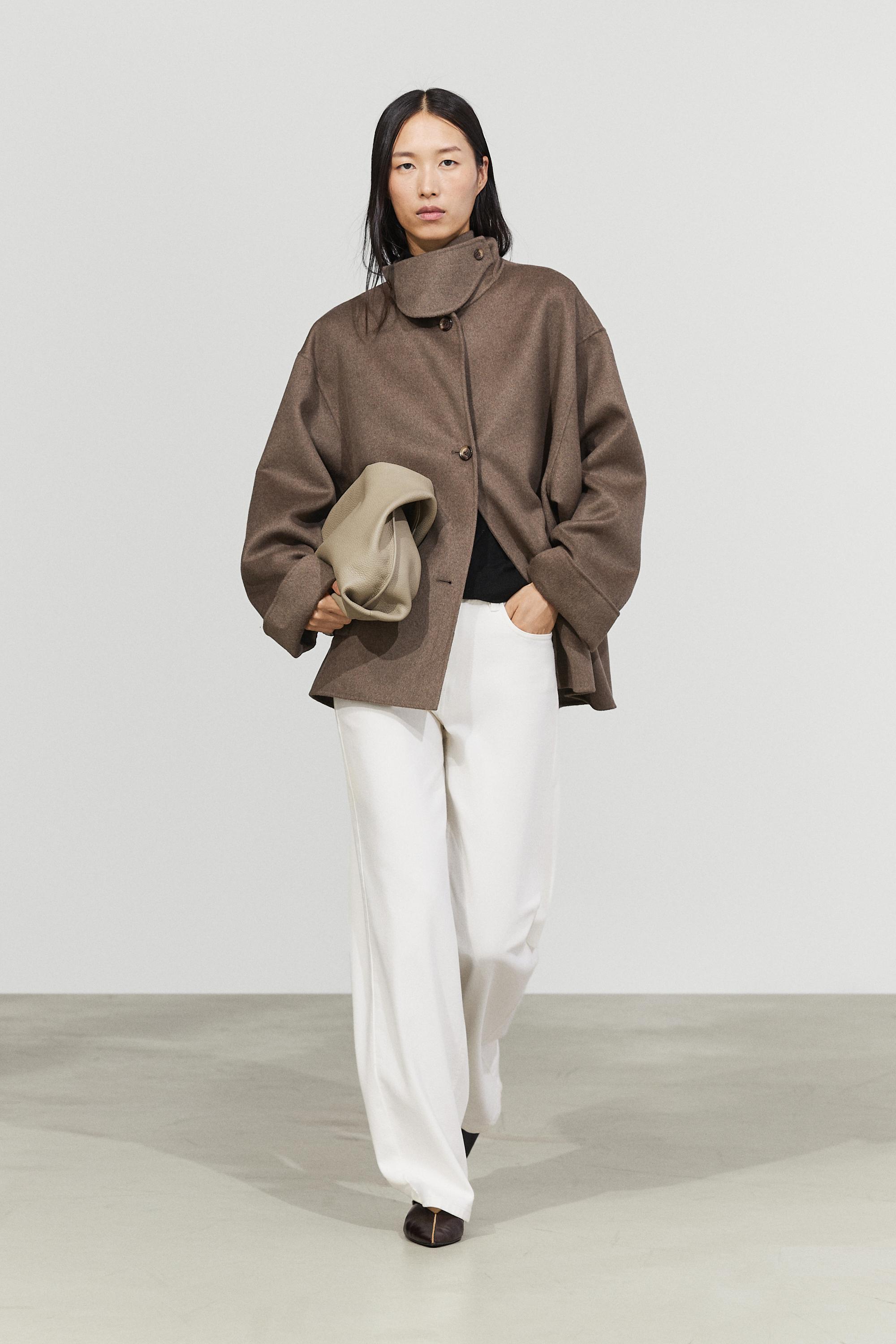 Wool-blend trench coat