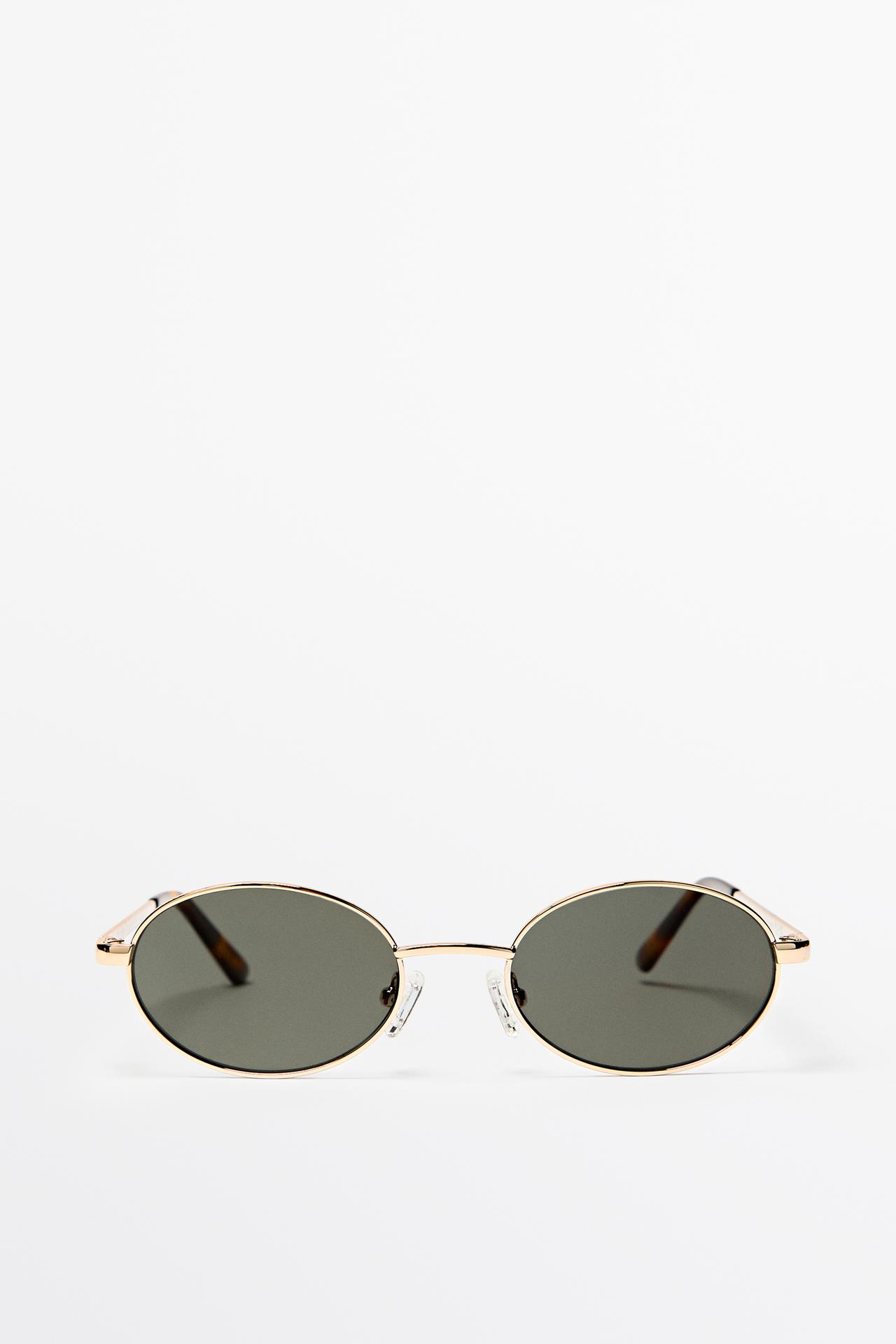 Oval metal sunglasses — GOLDEN