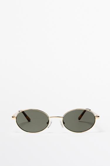 Oval metal sunglasses — GOLDEN 1