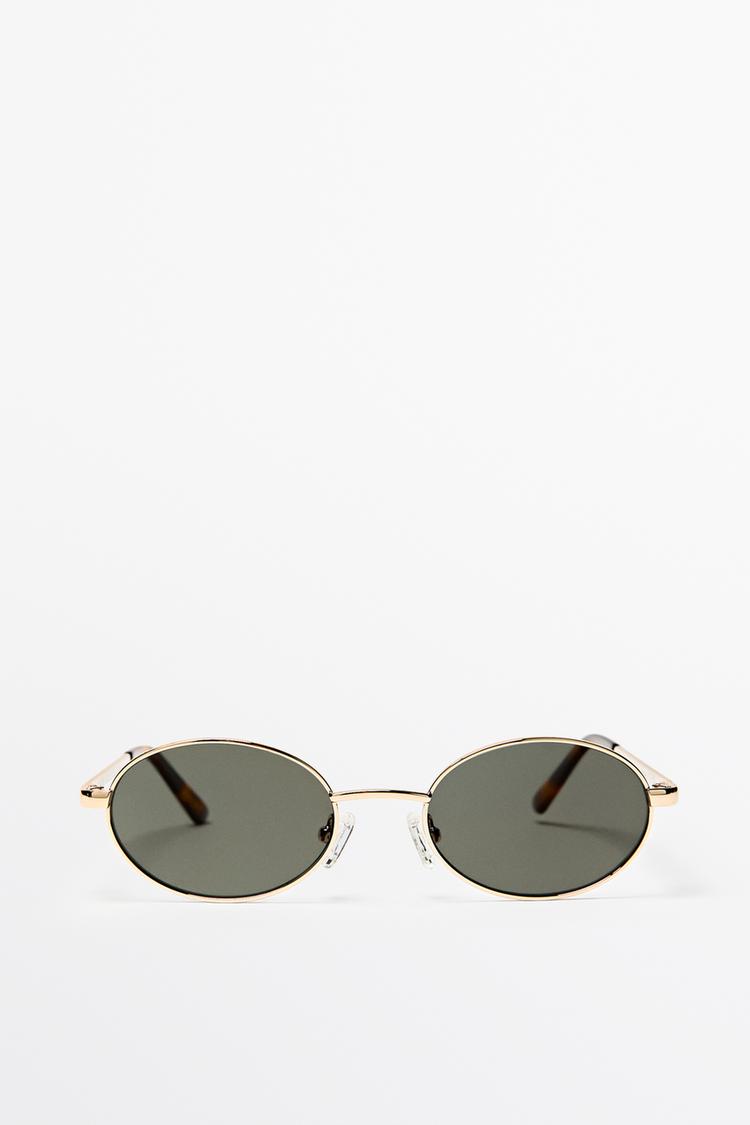 Oval metal sunglasses — GOLDEN