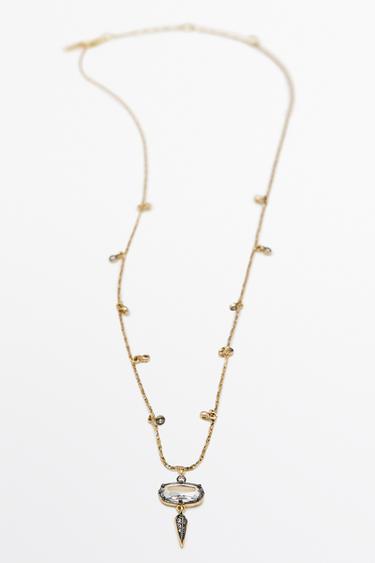 Antique crystal piece necklace — GOLDEN 2