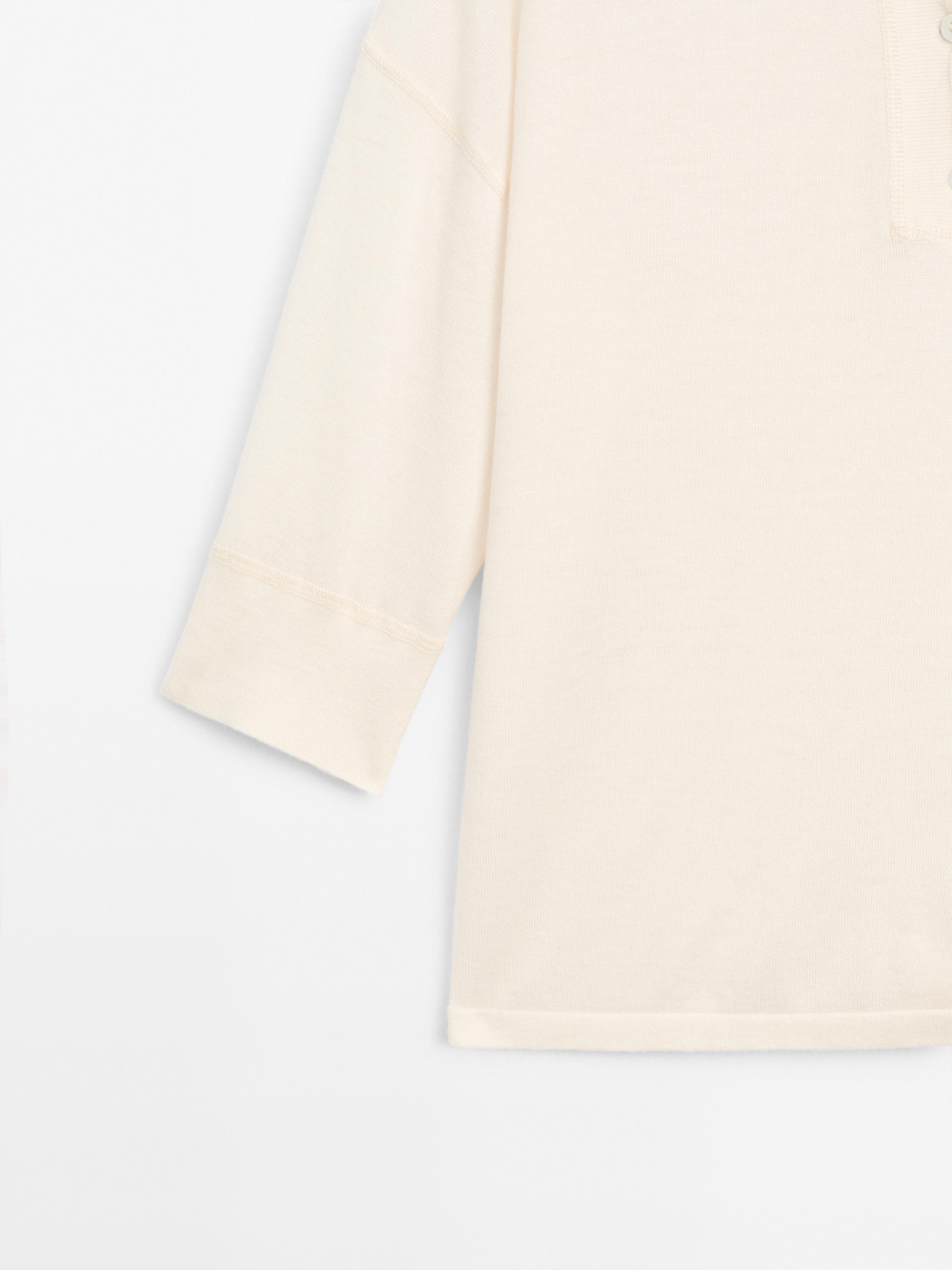 Wool blend henley sweater