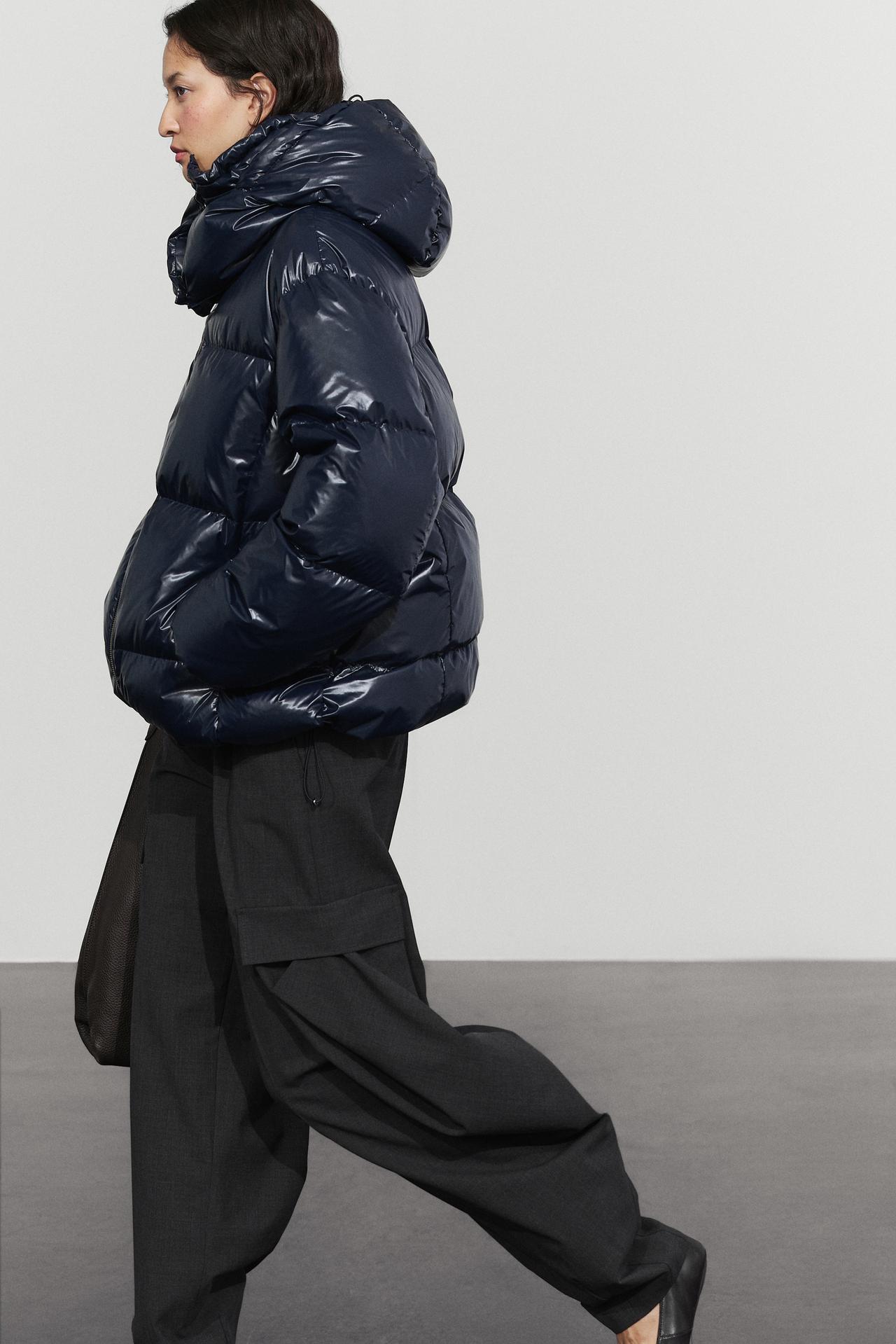 Shiny down jacket — Blue