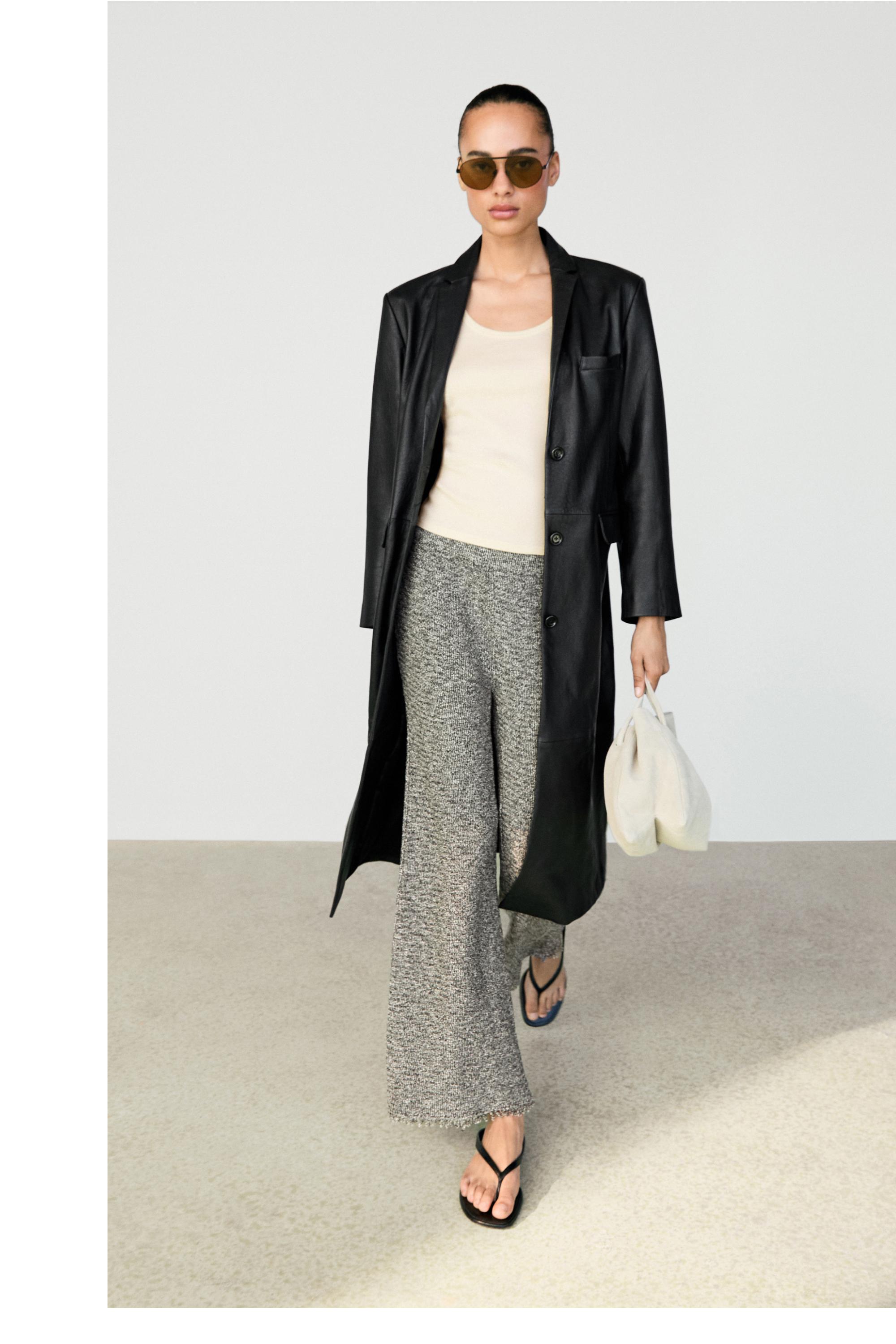 Flowing speckled pants for a total look — GREY MARL