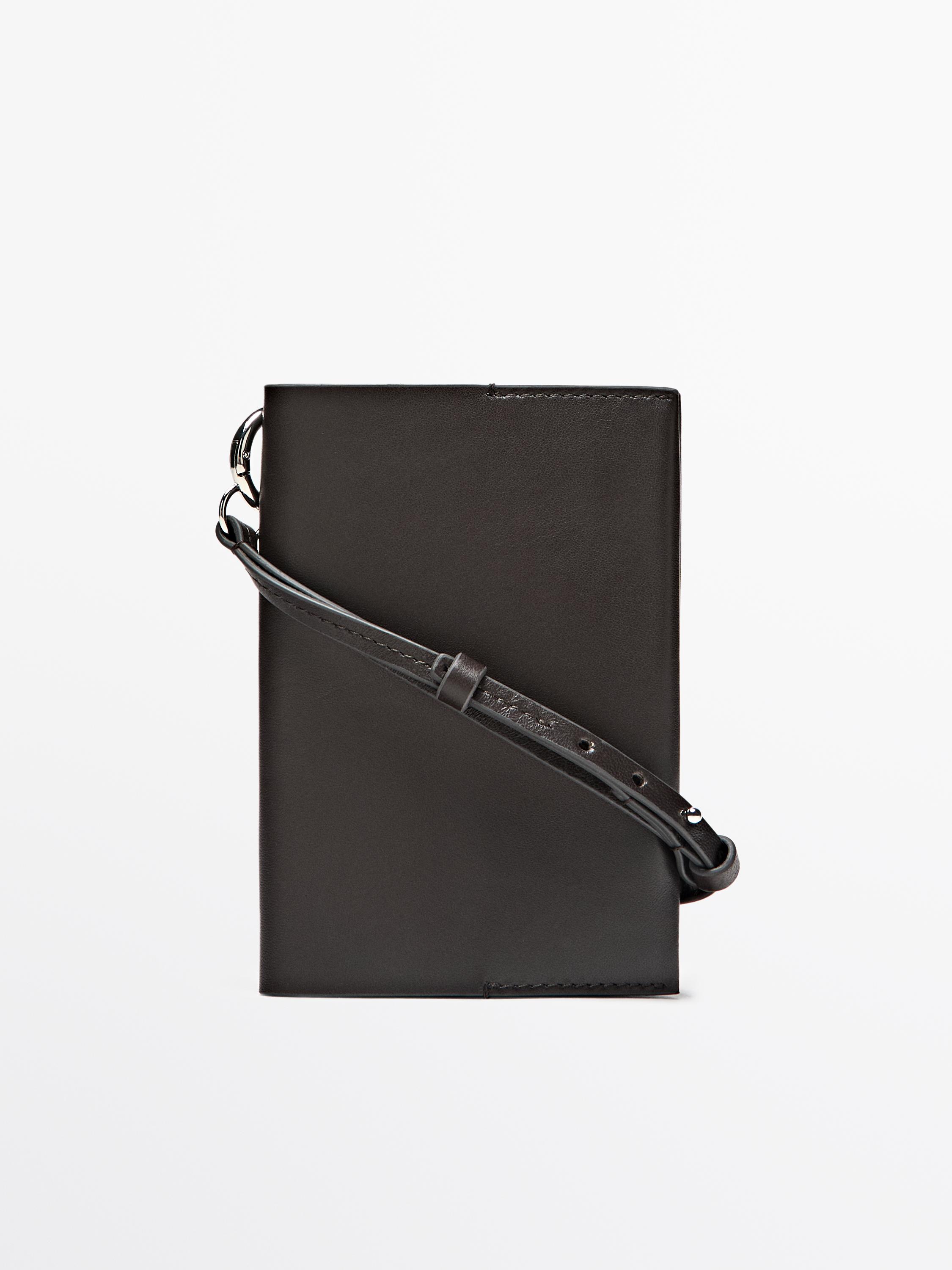 Nappa leather passport holder — BROWN