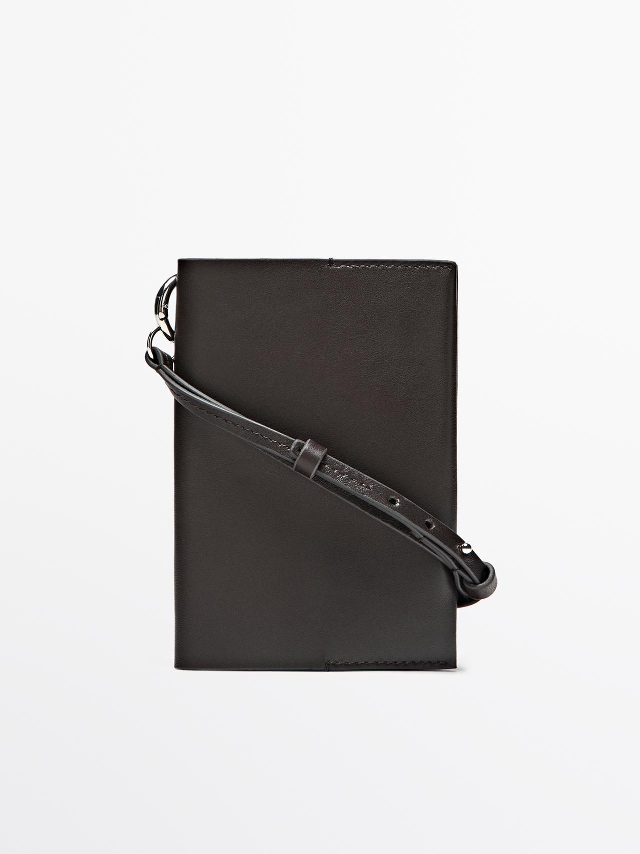 Funda Pasaporte Piel Napa - Marrón - 01 - Massimo Dutti - Mujer