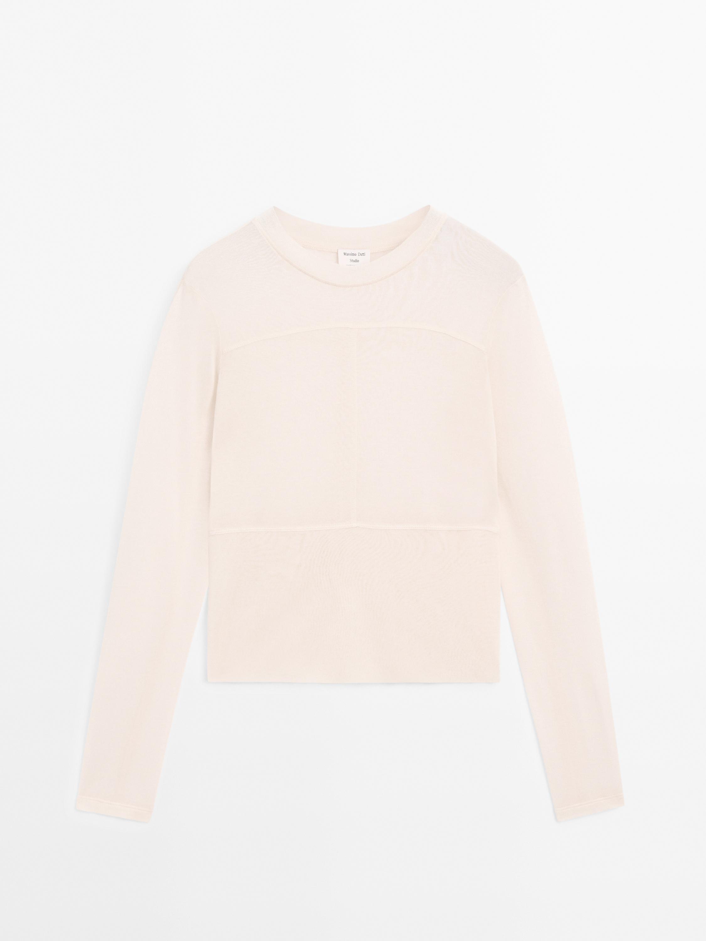 Fine T-shirt with seam details - Studio
