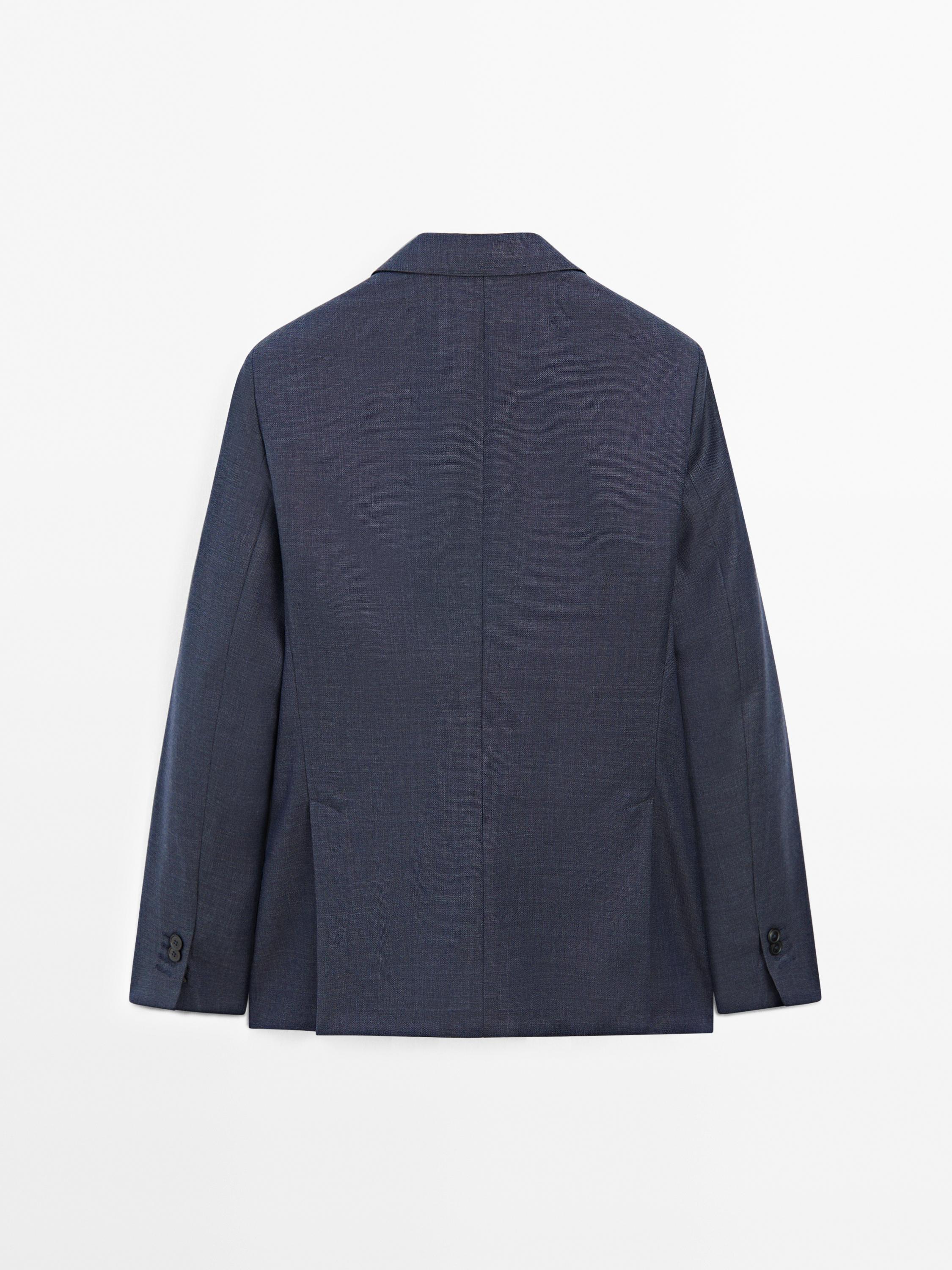 100% wool textured blazer