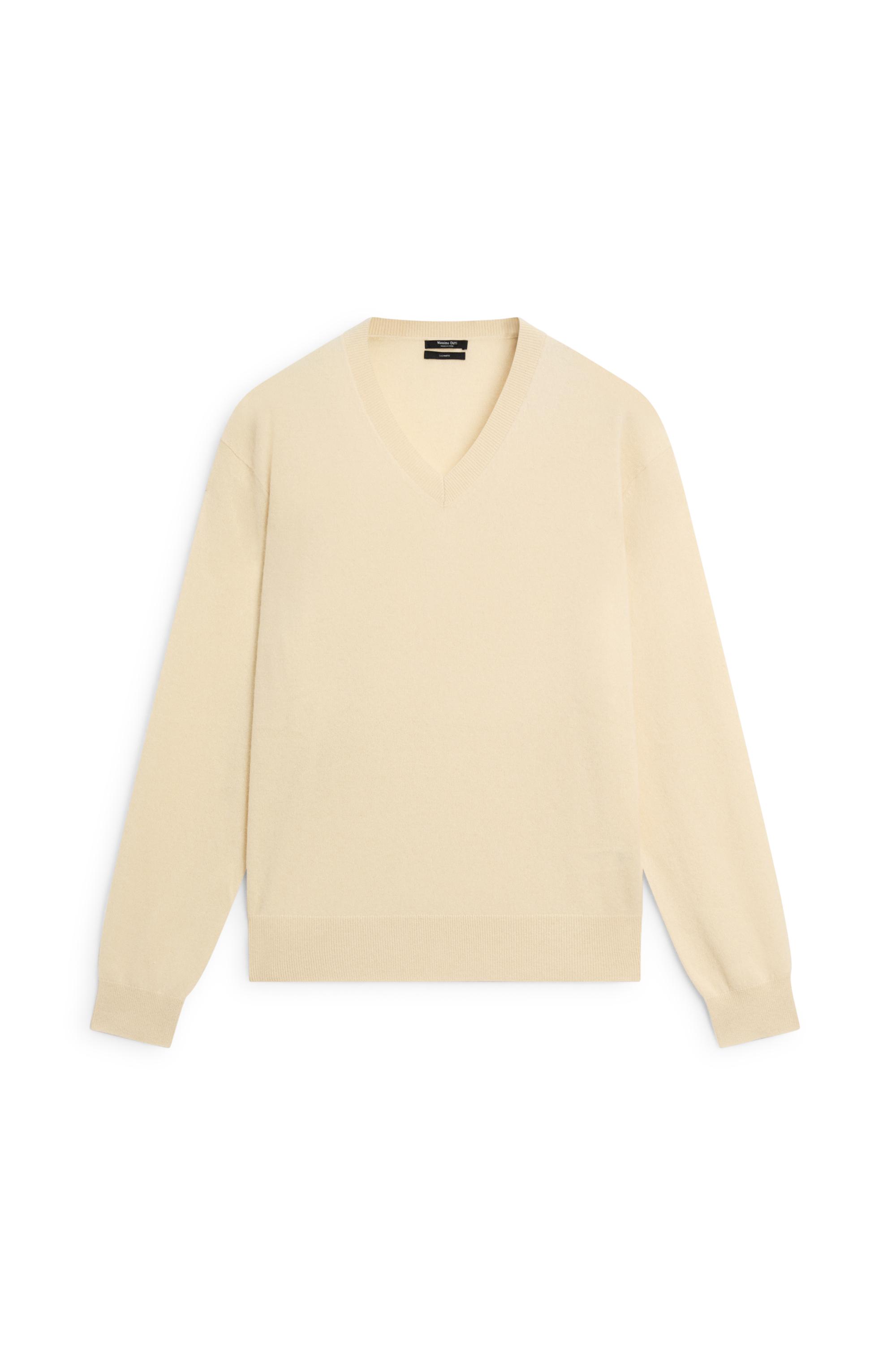 100% cashmere knit sweater — Vanilla