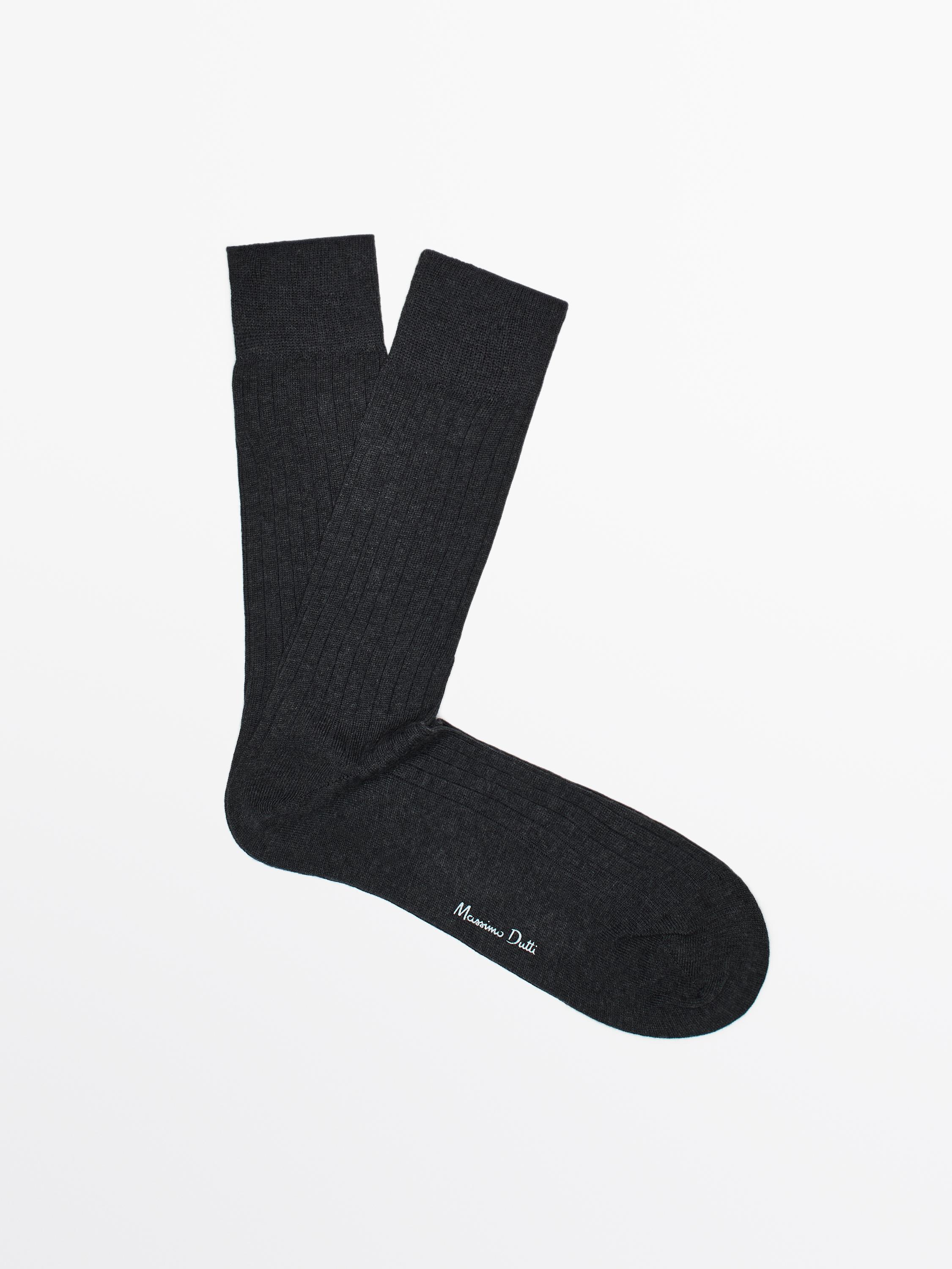 Ribbed Socks Charcoal Medium Grey Navy Blue Black Socks ribbed-socks-charcoal-medium-grey-navy-blue-black-socks
