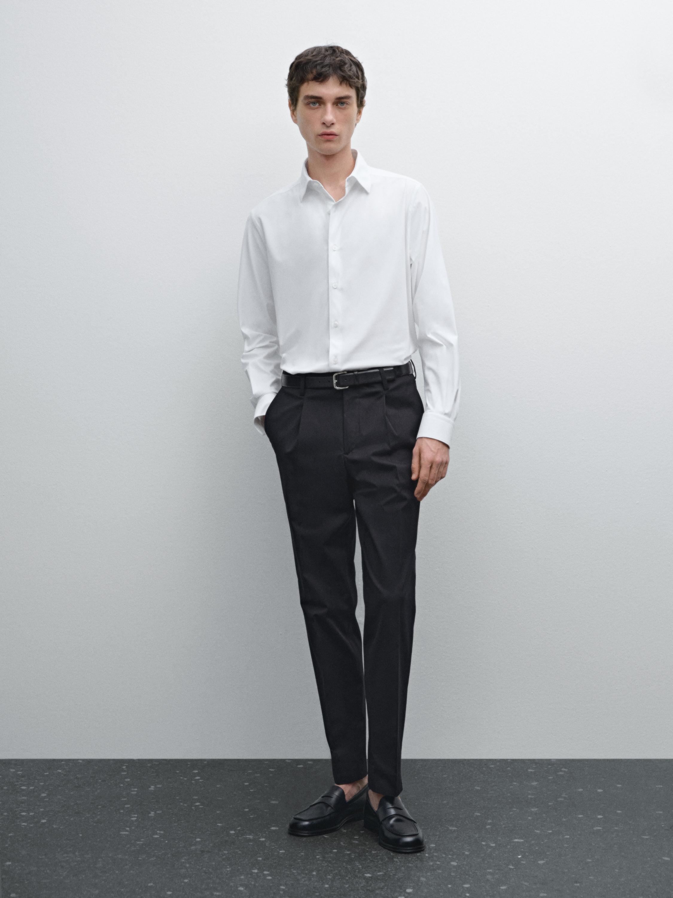 بنطلون ستريتش من القطن المخلوط