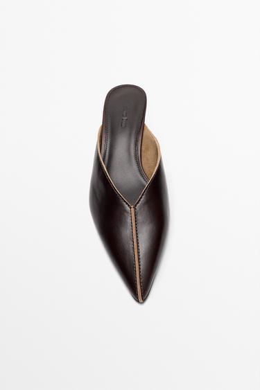 Heeled mule shoe — BROWN 3