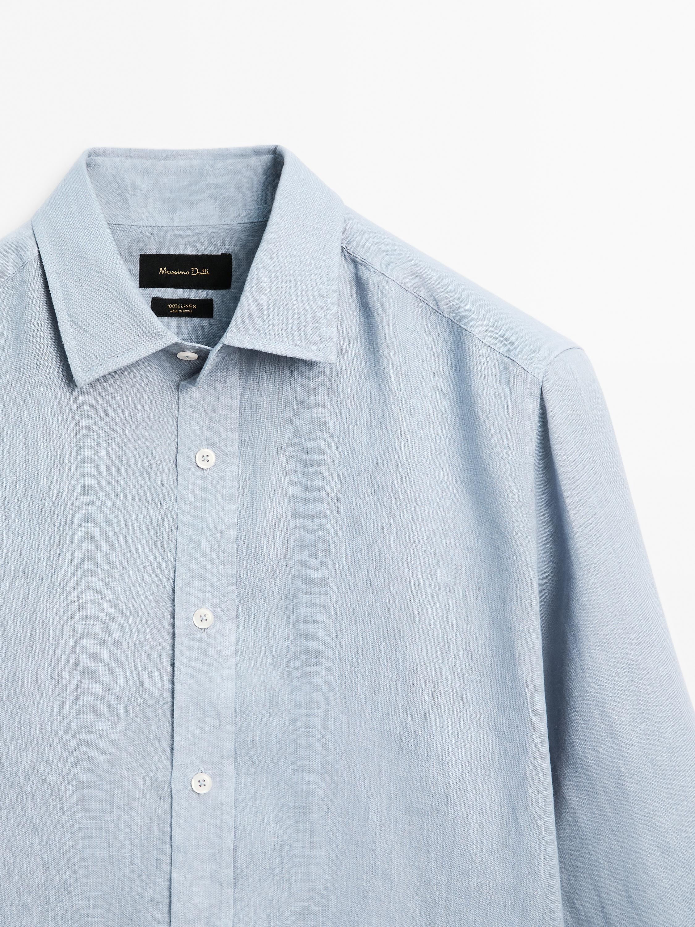 Chemise regular fit 100 % lin