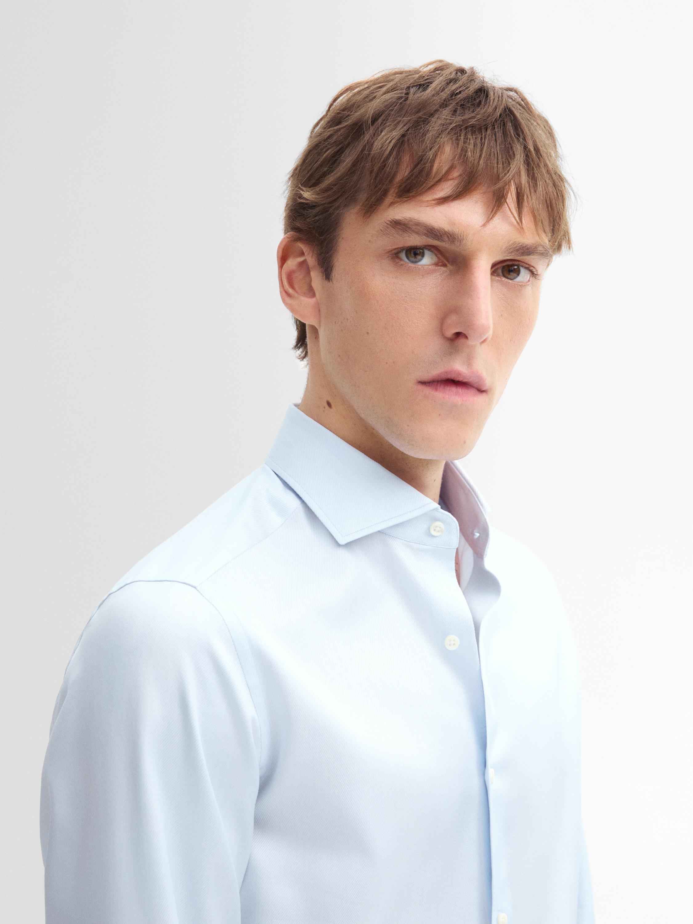Camicia in twill slim fit 100% cotone