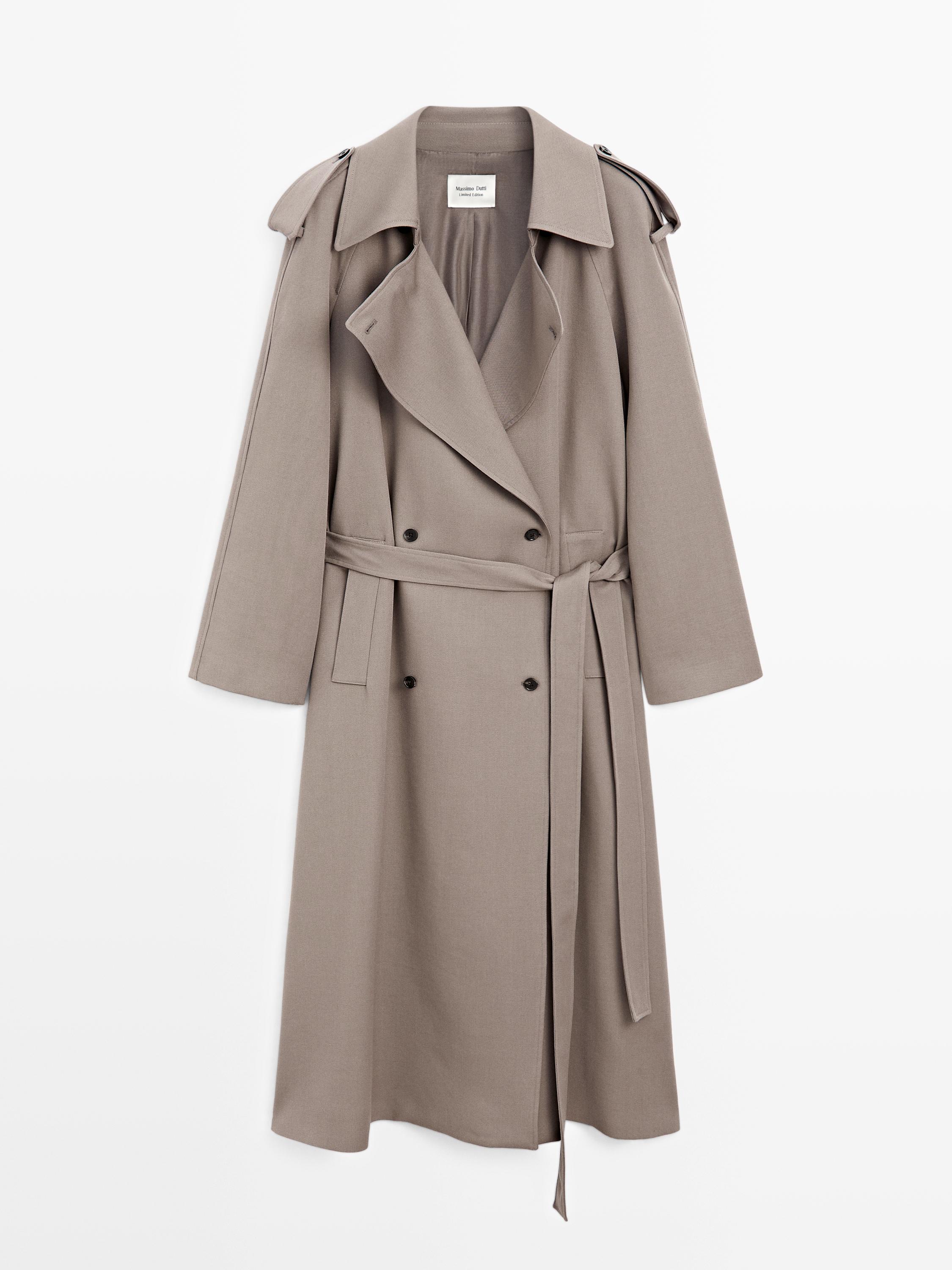 100% wool oversize trench coat - LIMITED
