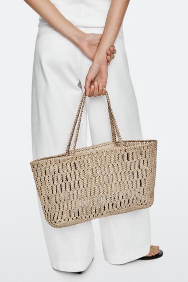 Braided nappa leather shopper bag — WHITE 3