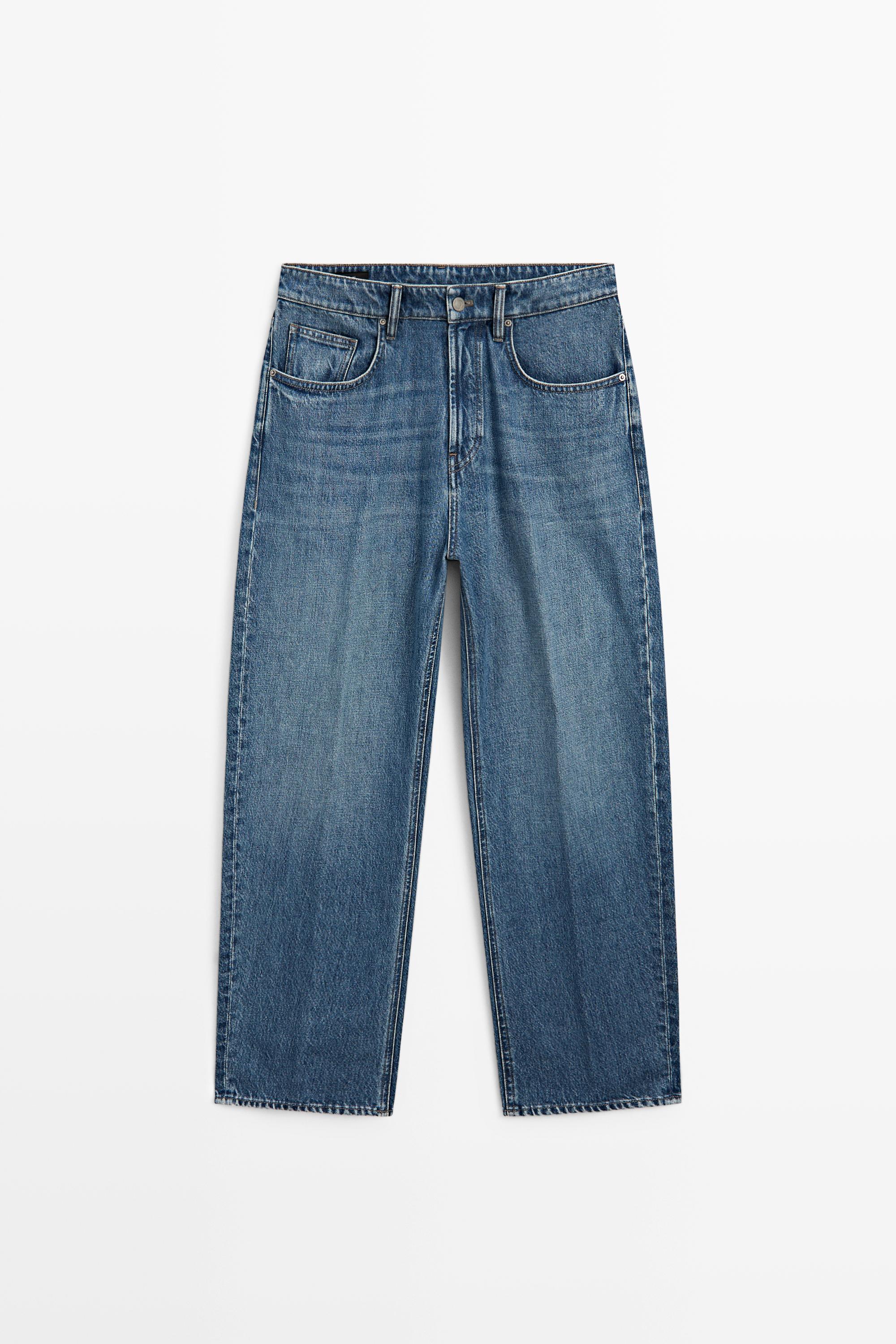 100% cotton barrel fit jeans
