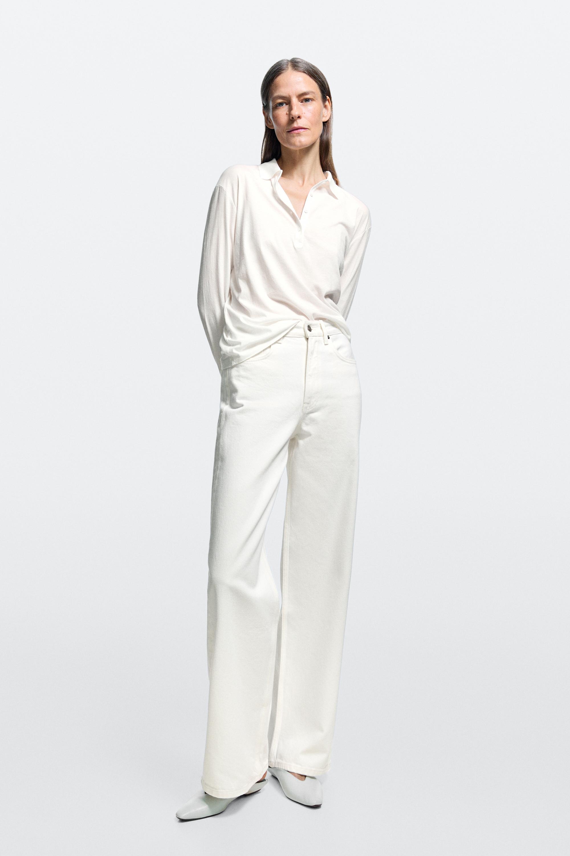 High-waist wide-leg jeans