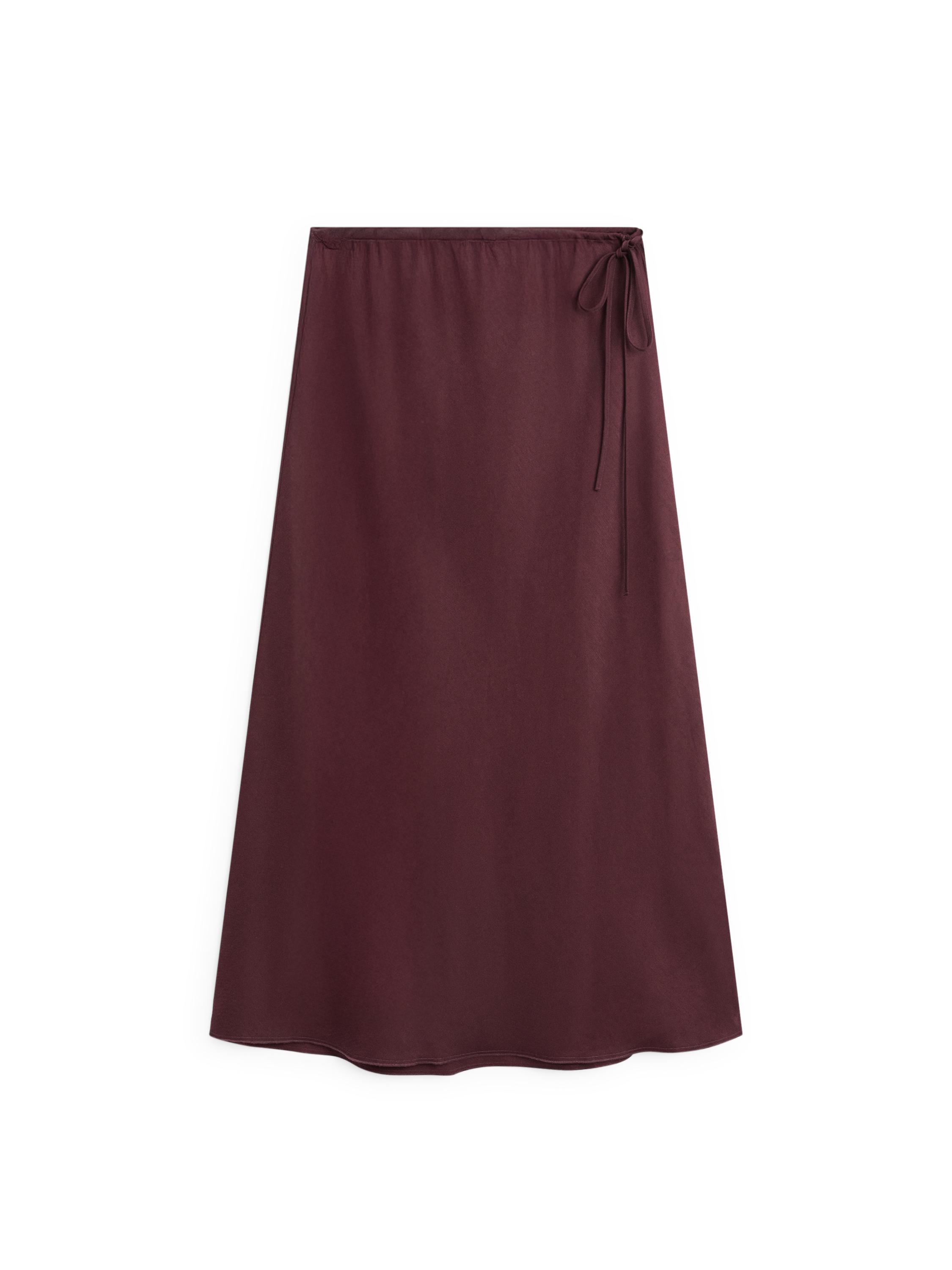 Pareo midi skirt — MAROON