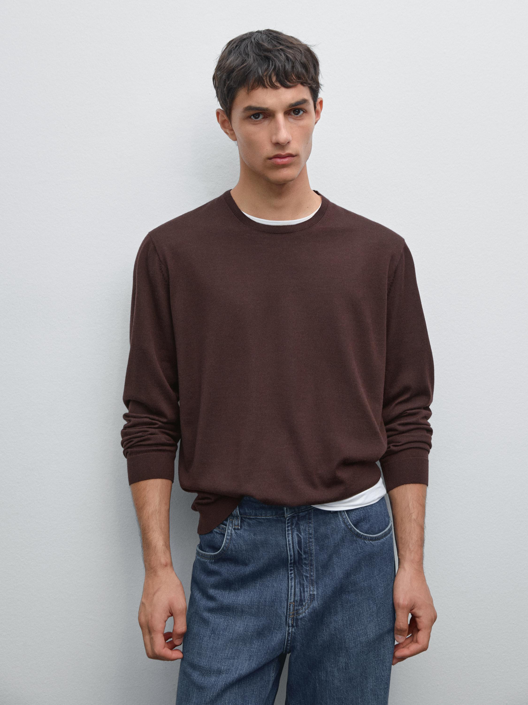 100% merino wool knit sweater