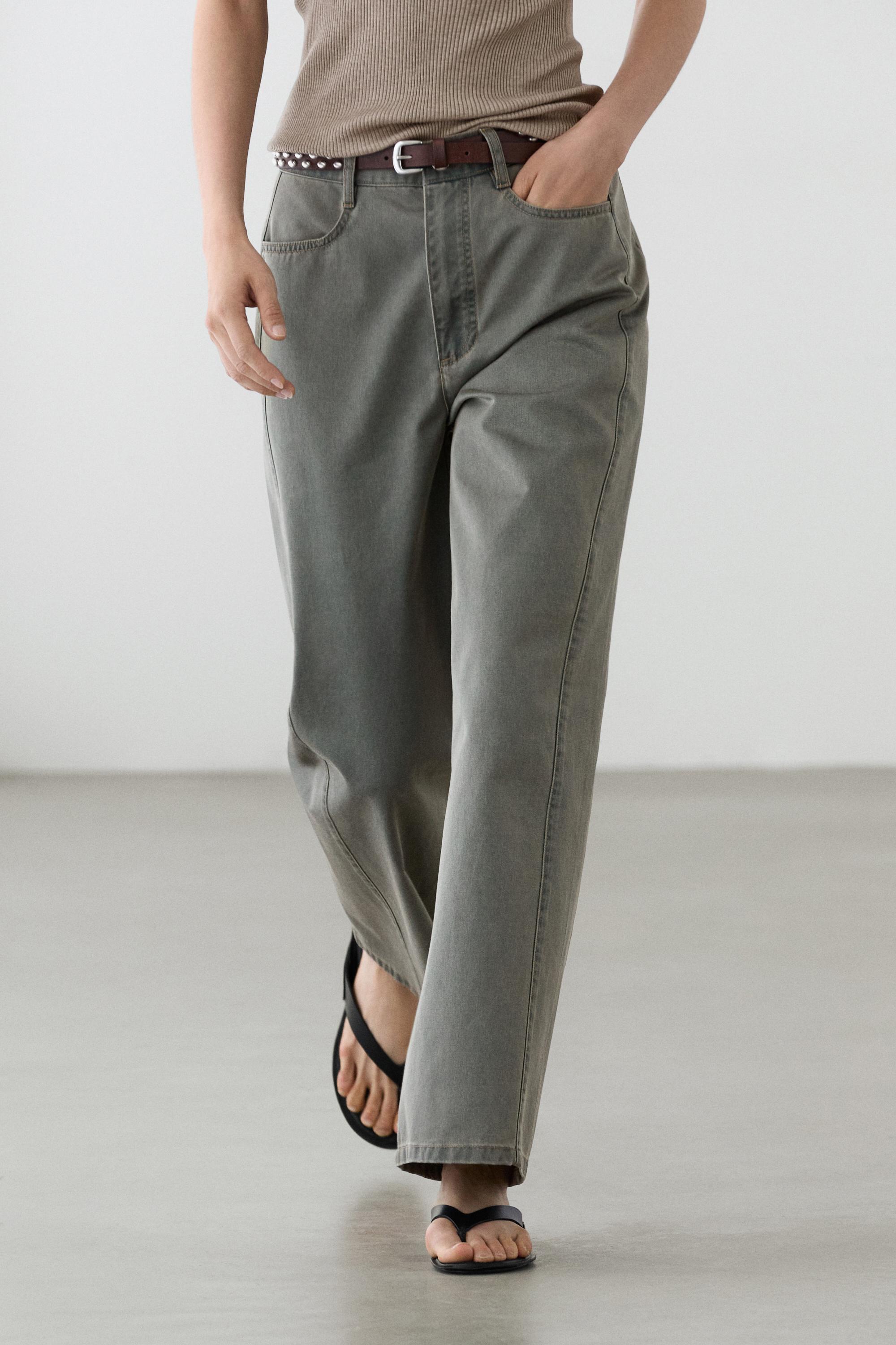 Pantalon large en jean coton