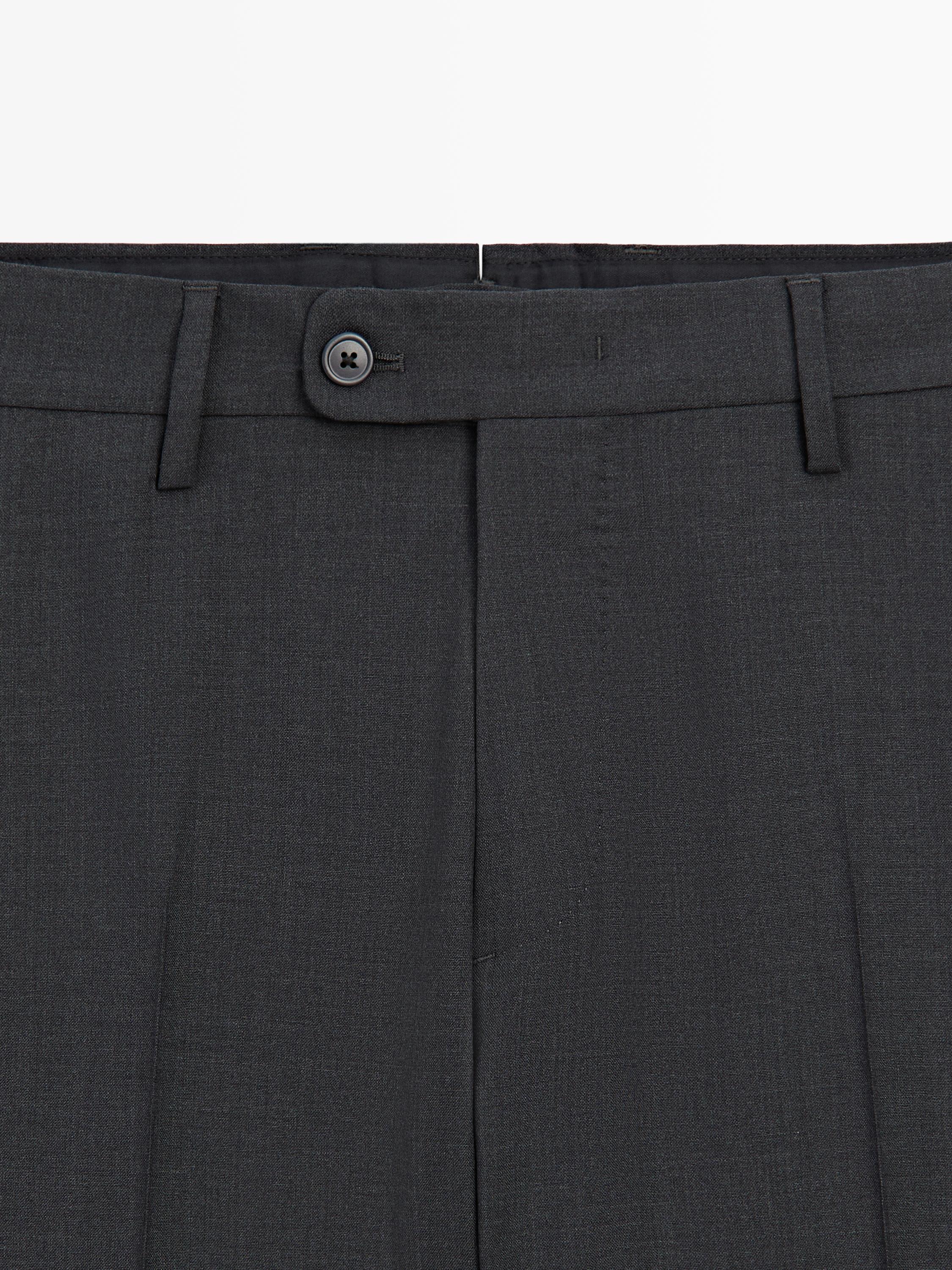 Cold wool suit trousers — CHARCOAL