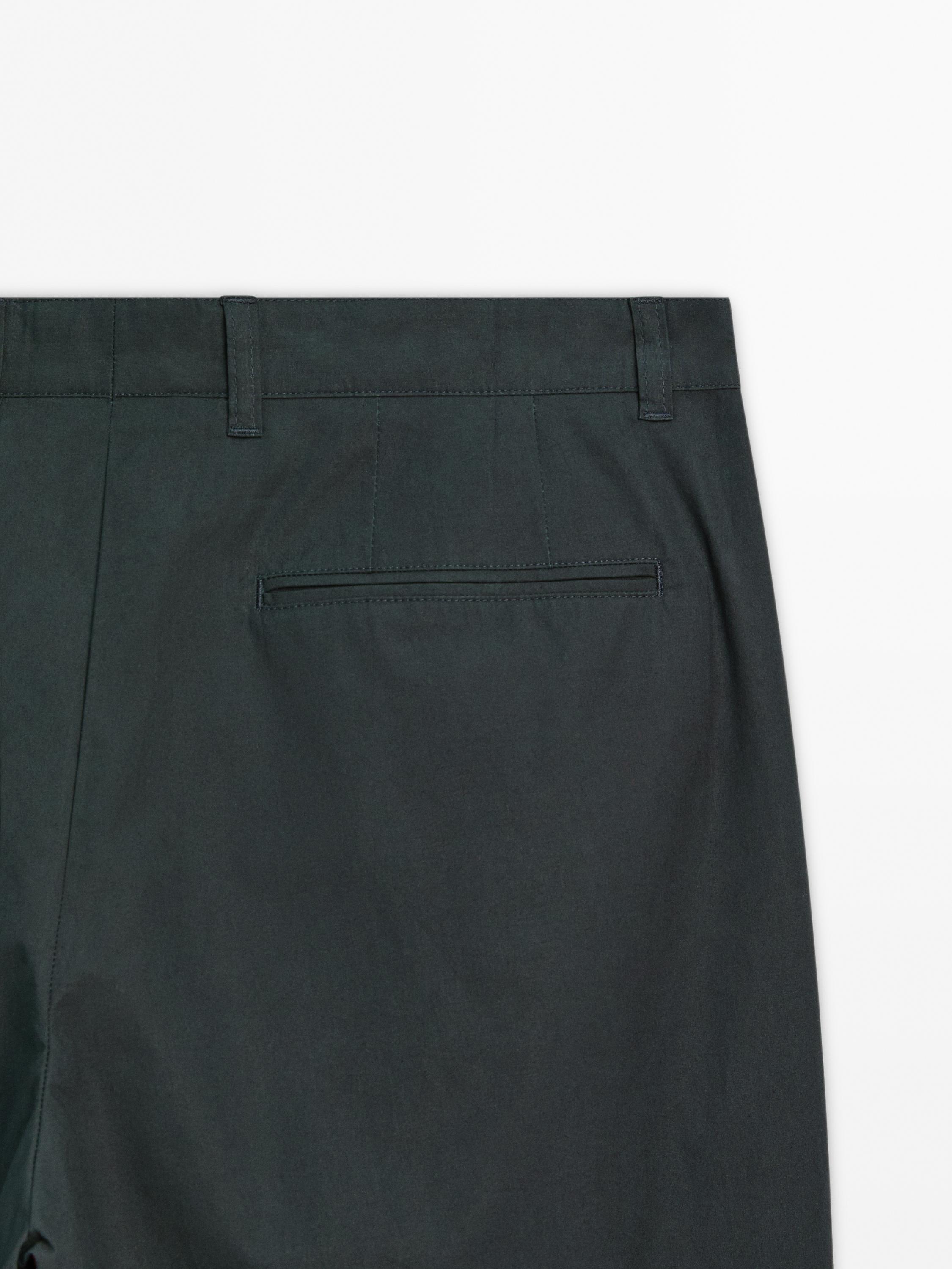 100% cotton trousers with double darts