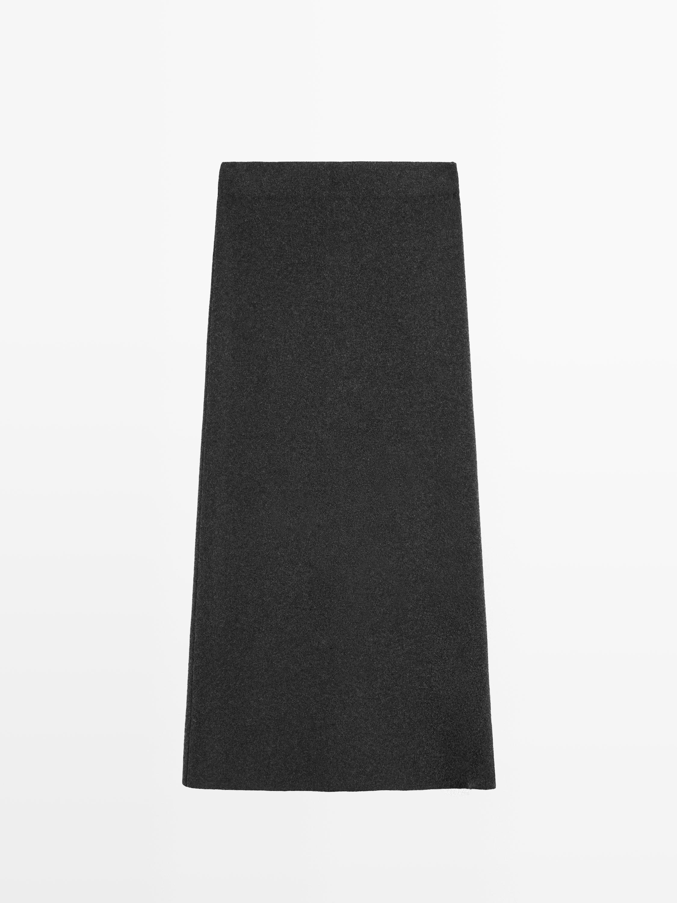 Double-faced midi skirt