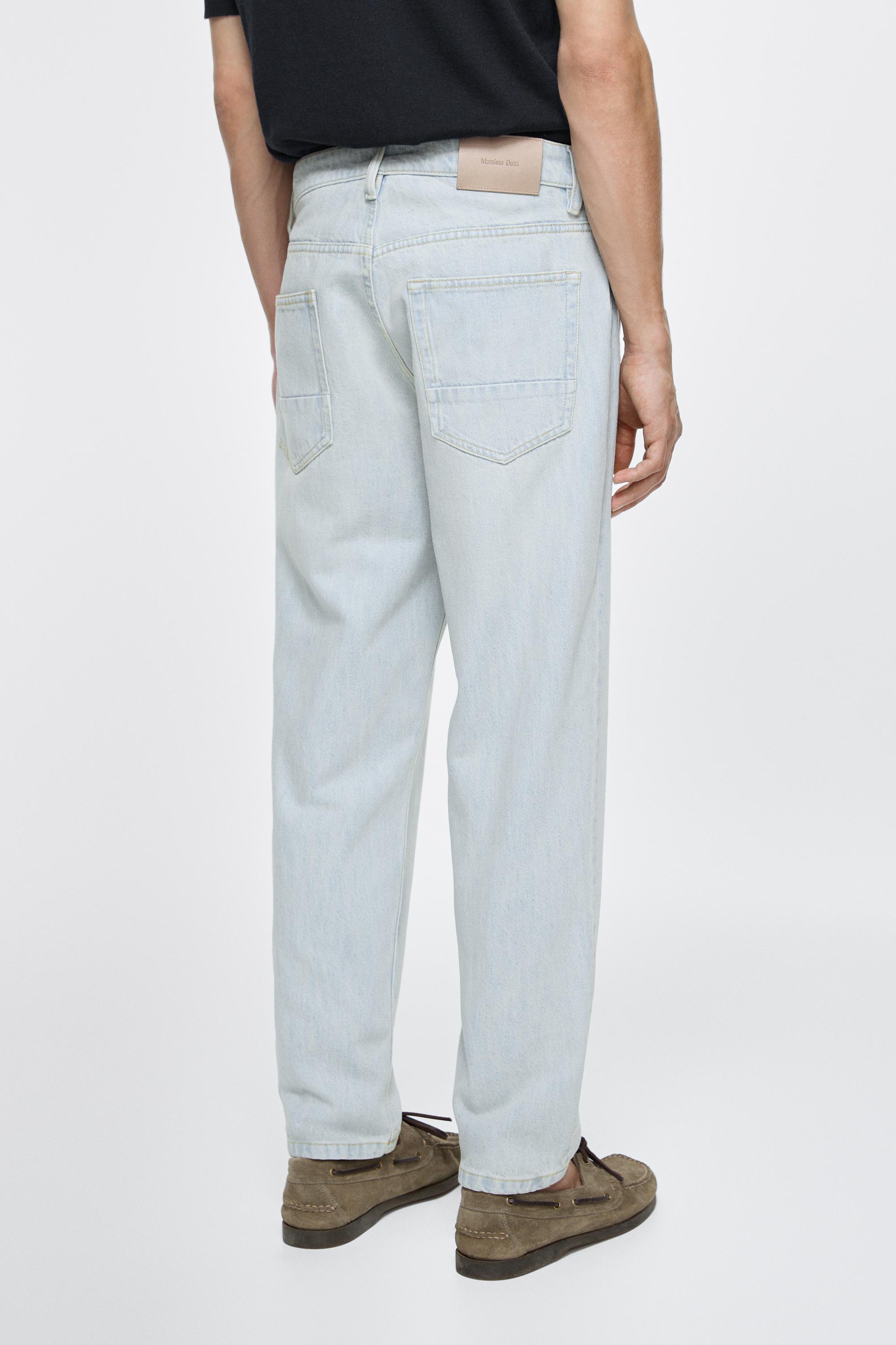 Slim fit cropped jeans — DARK BLUE
