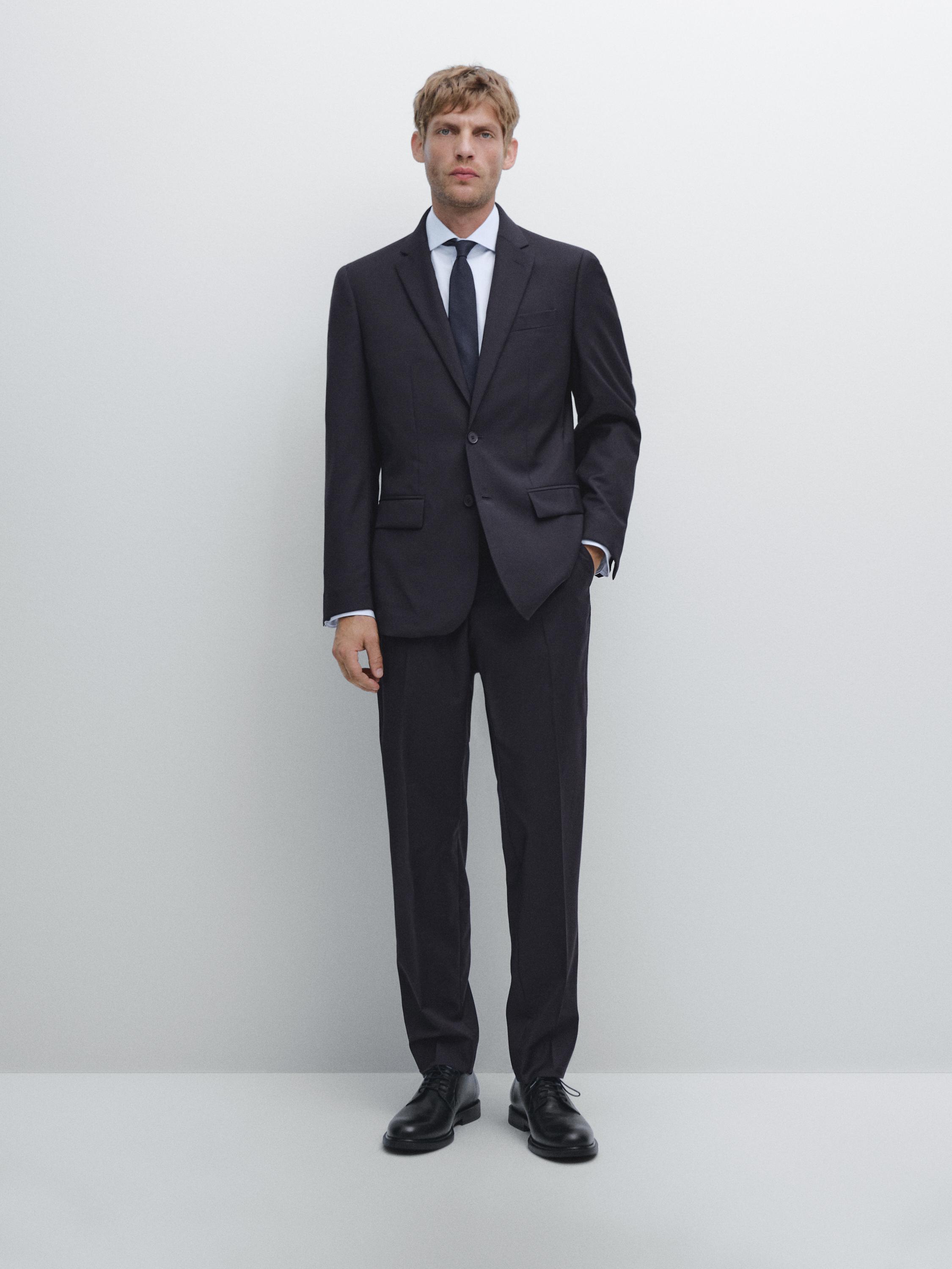 100% wool suit trousers