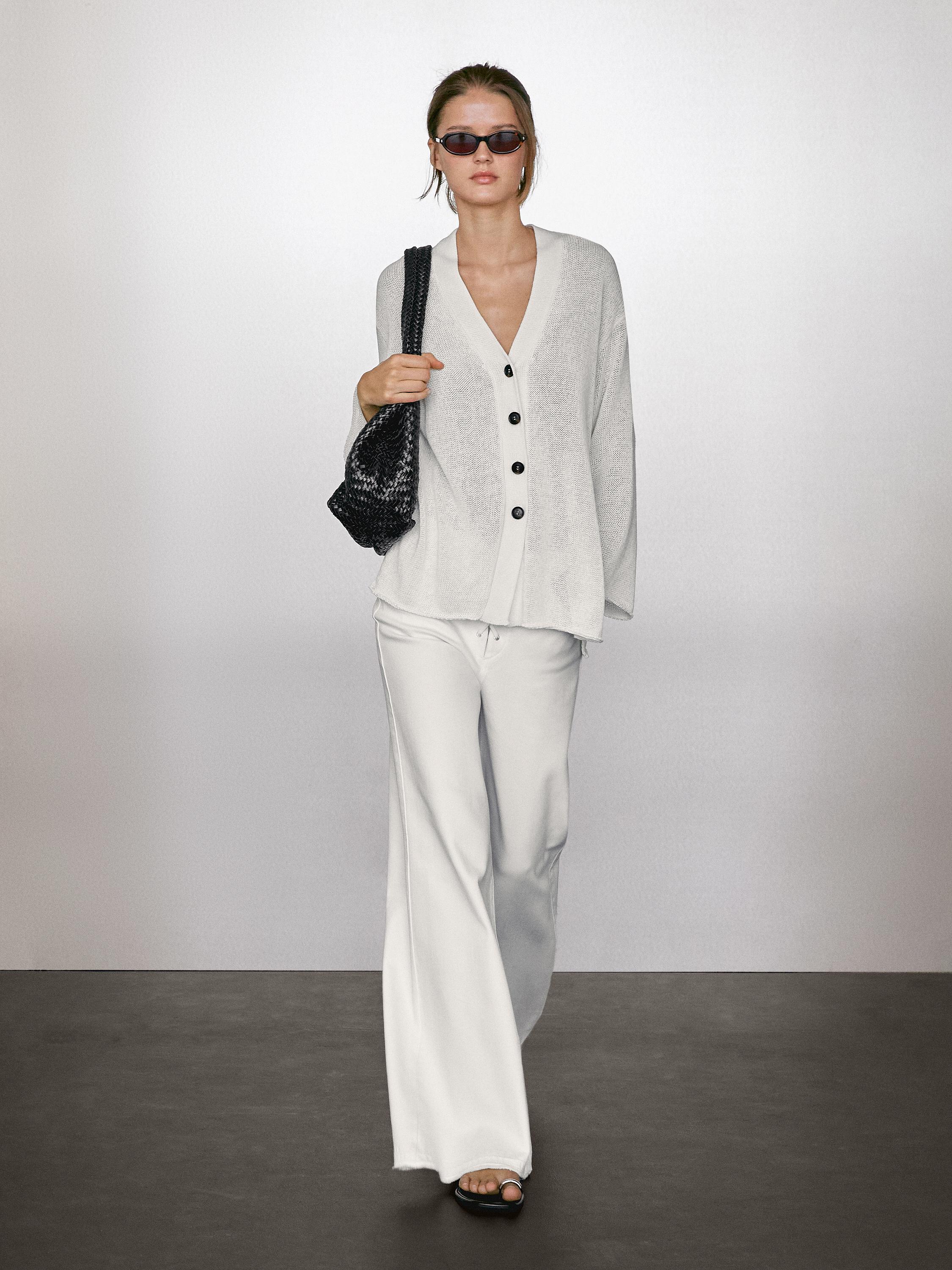 Oversize fine knit cardigan