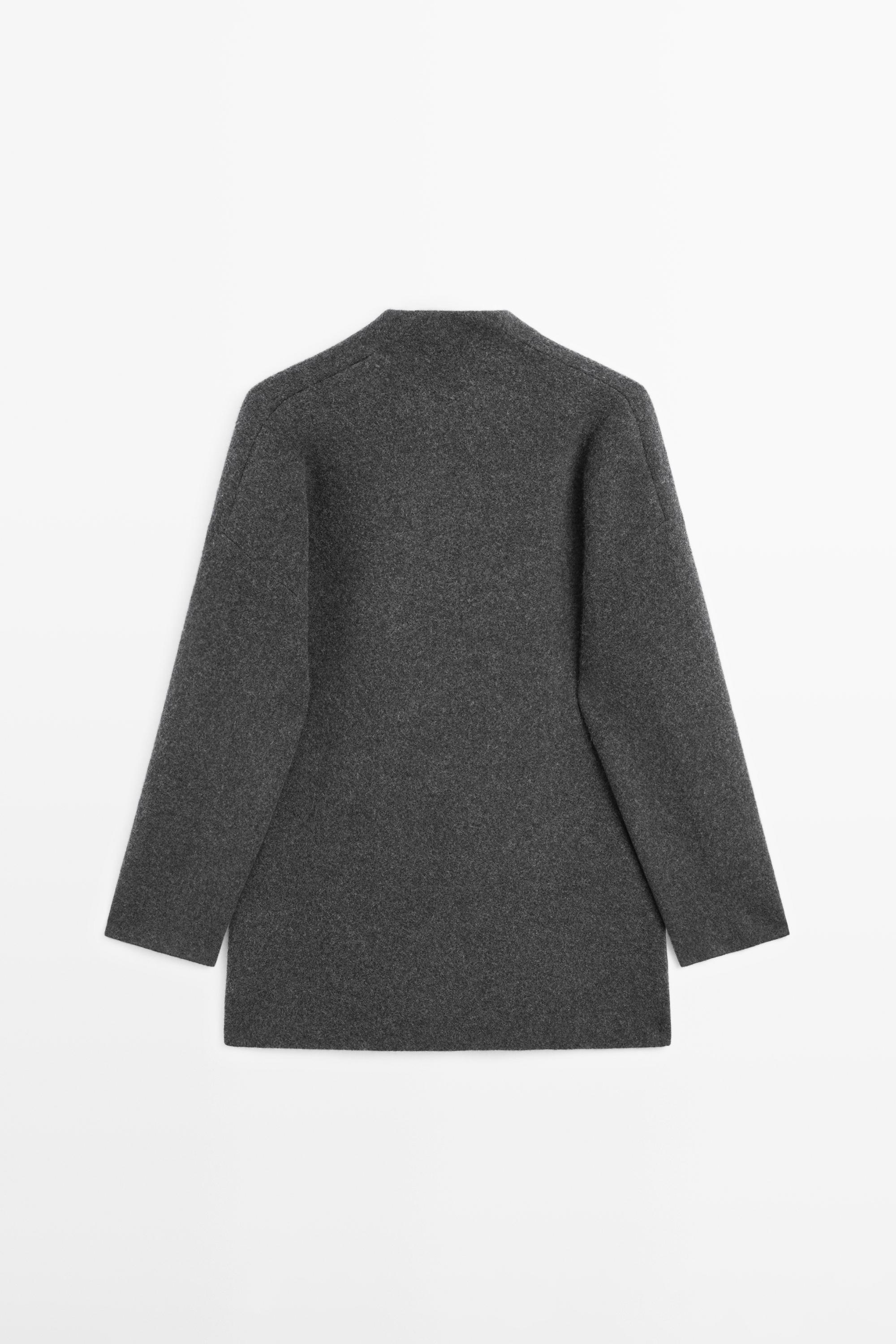希少　Massimo Dutti ニットロングカーディガン Long double-breasted wool cardigan · Medium Grey · Cardigan