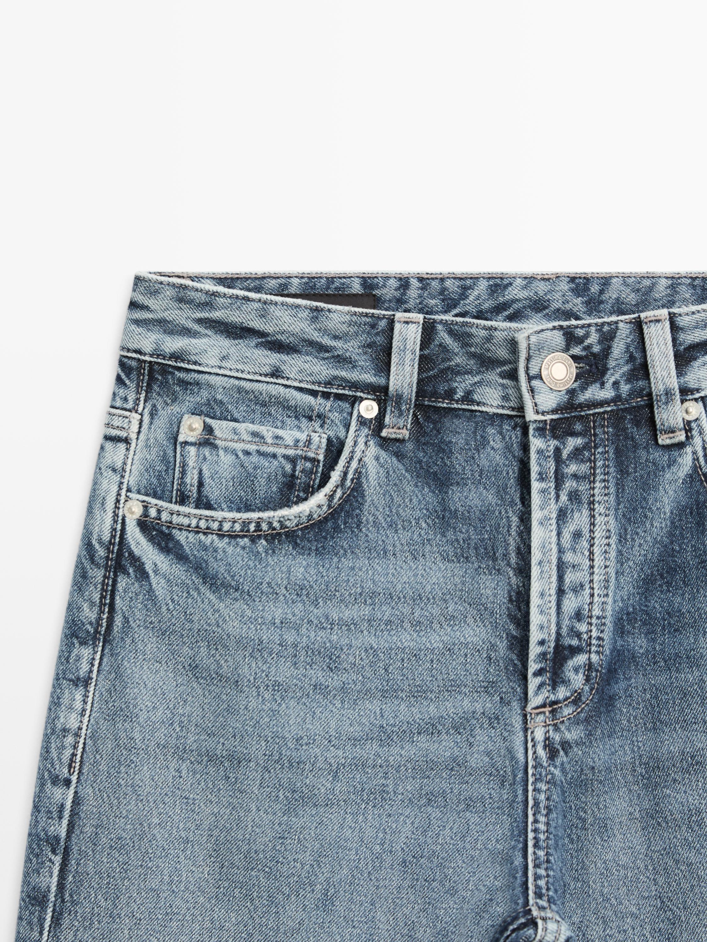Mid-rise wide-leg jeans — Light Blue