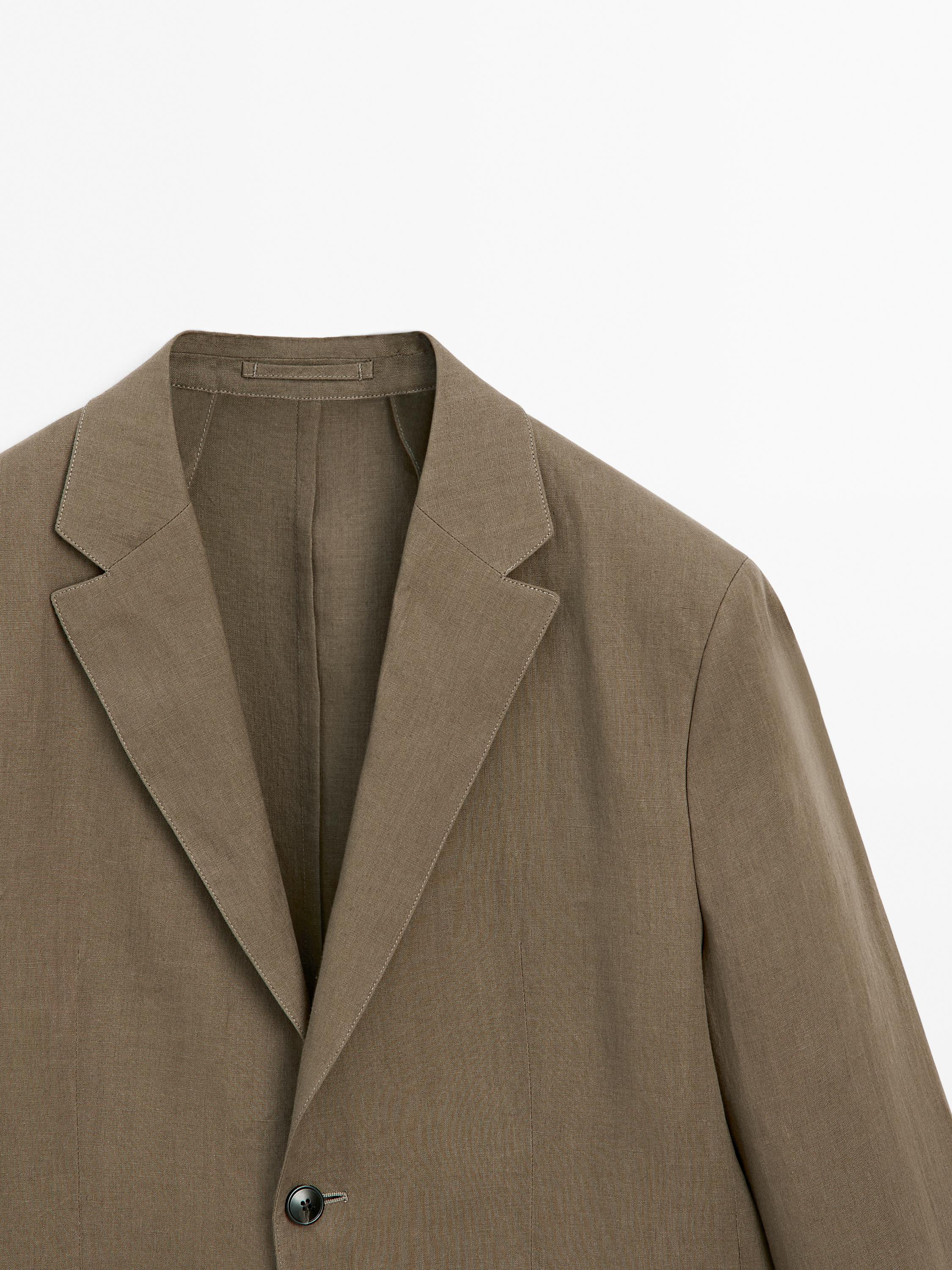 100% linen suit blazer