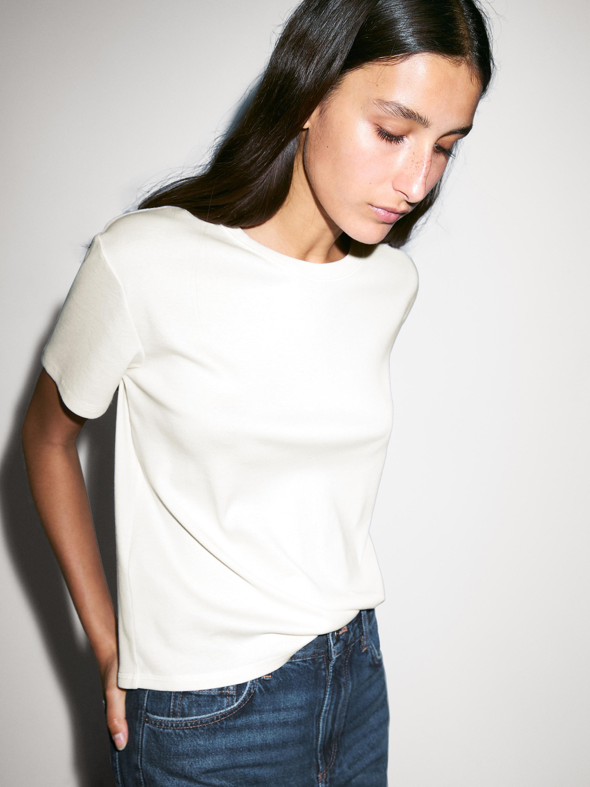 Regular fit T-shirt met detail kraag