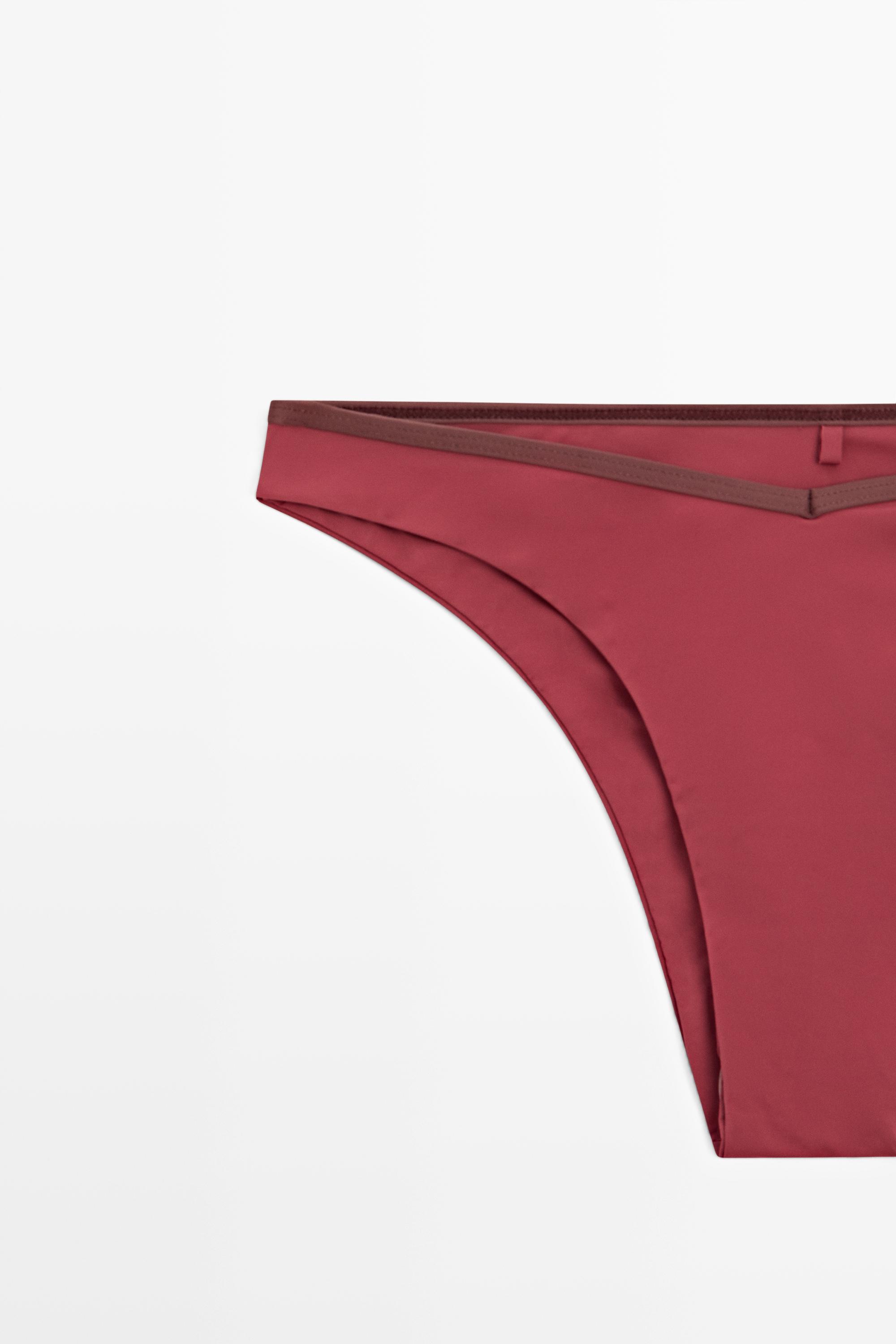Contrast bikini bottoms — PINK