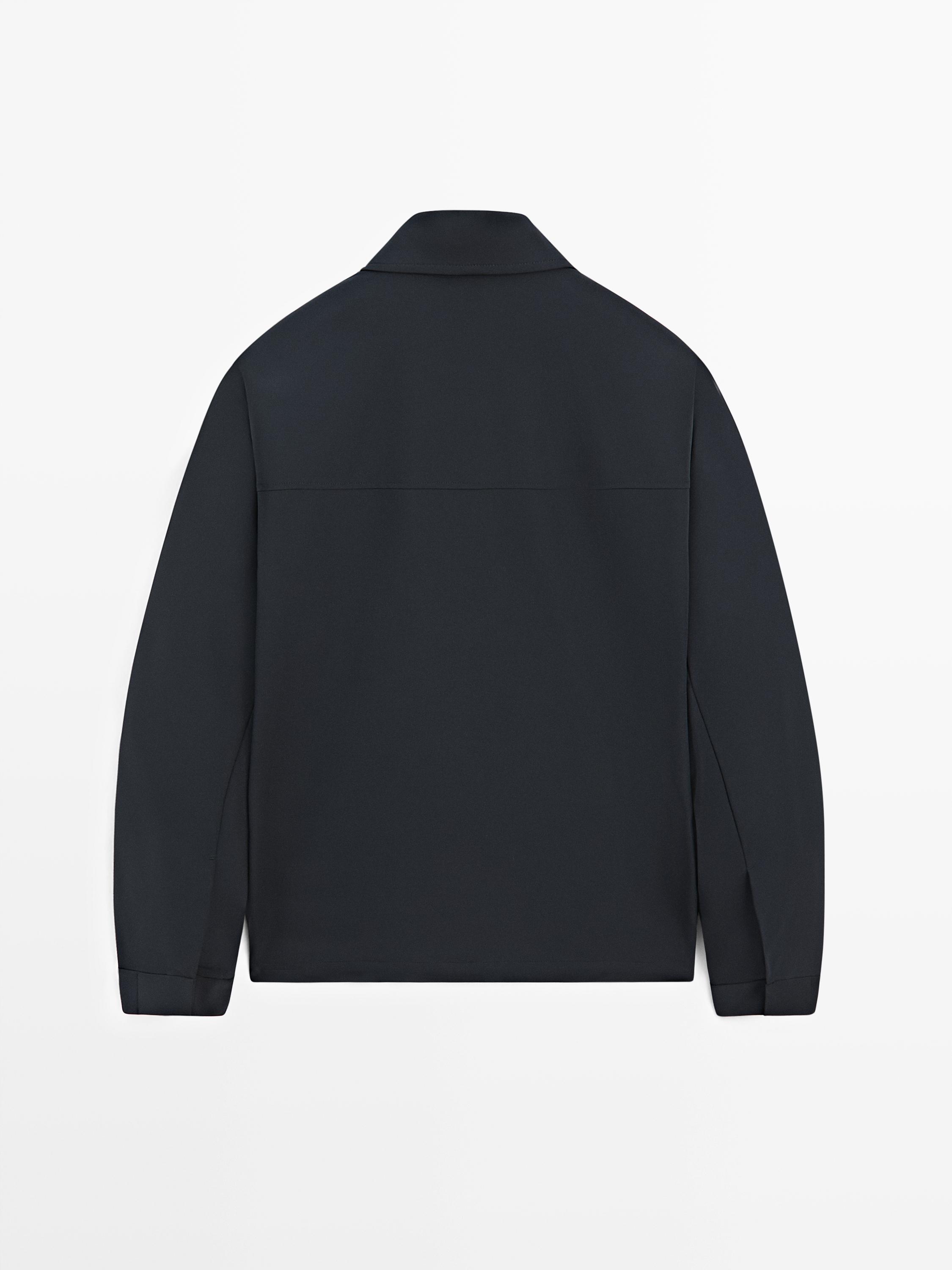 Technical jacket with pocket detail — NAVY BLUE