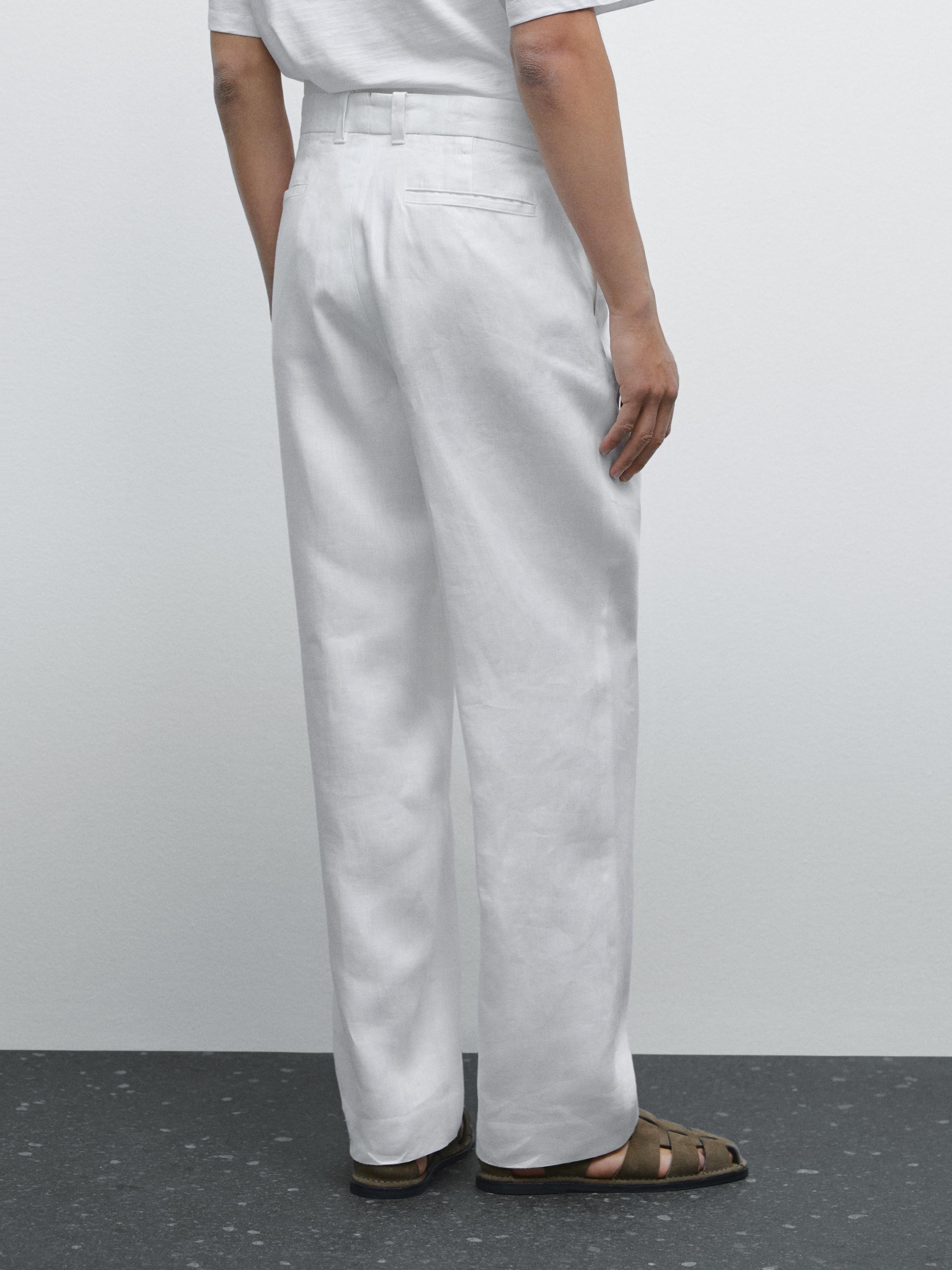 Lightweight 100% linen trousers