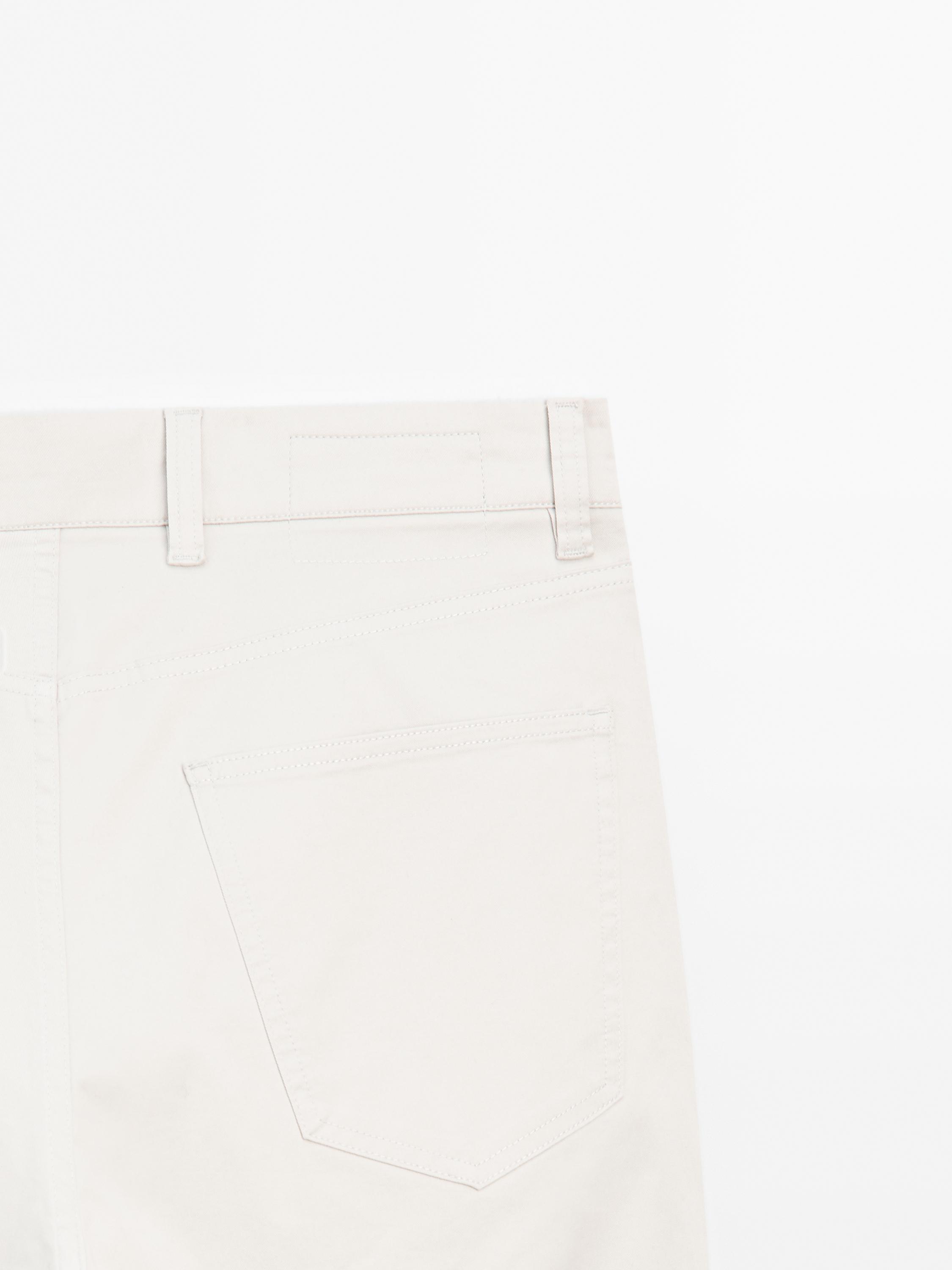 Slim-fit lightweight textured weave denim trousers