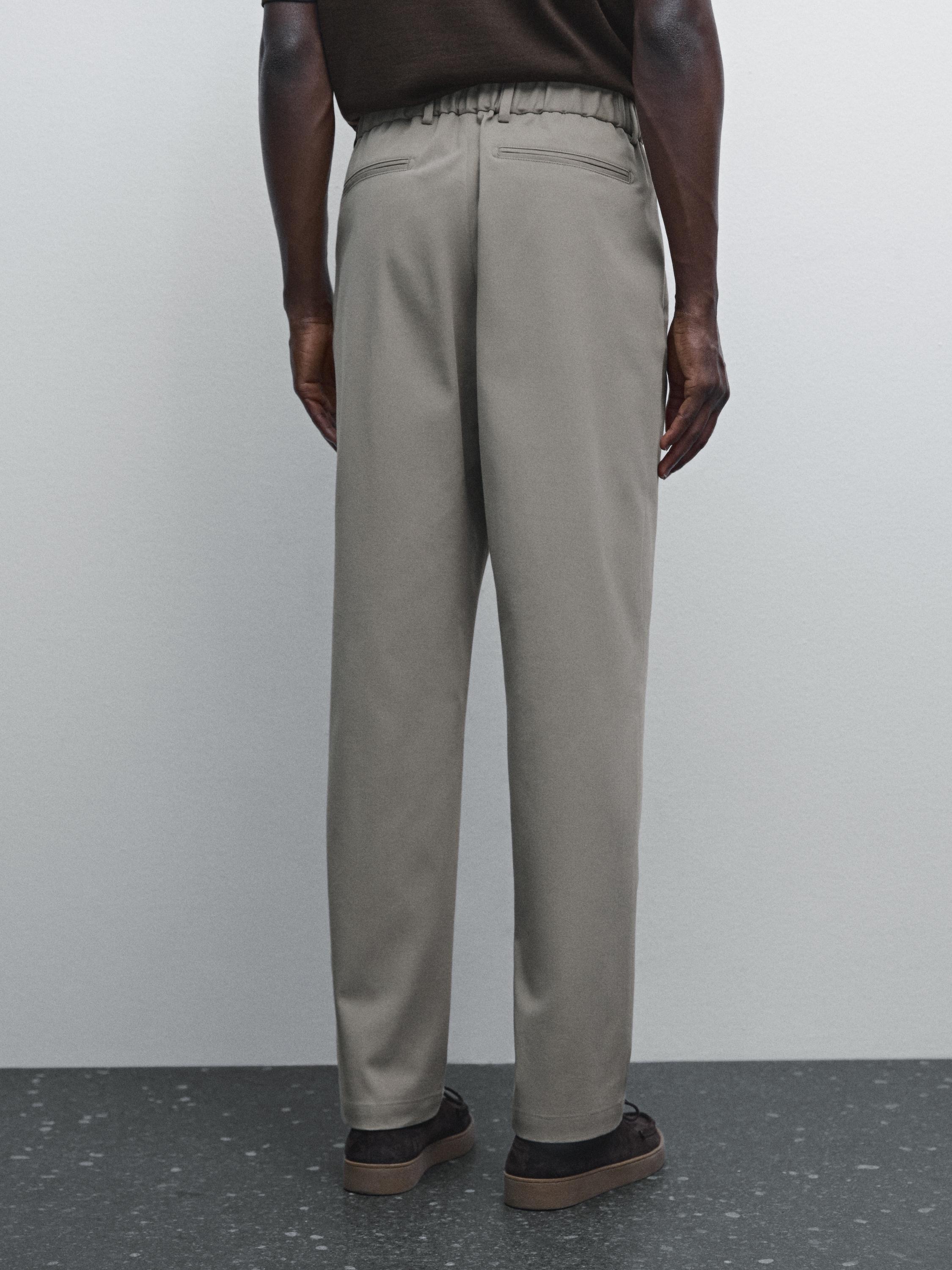 Cotton blend semi joggers