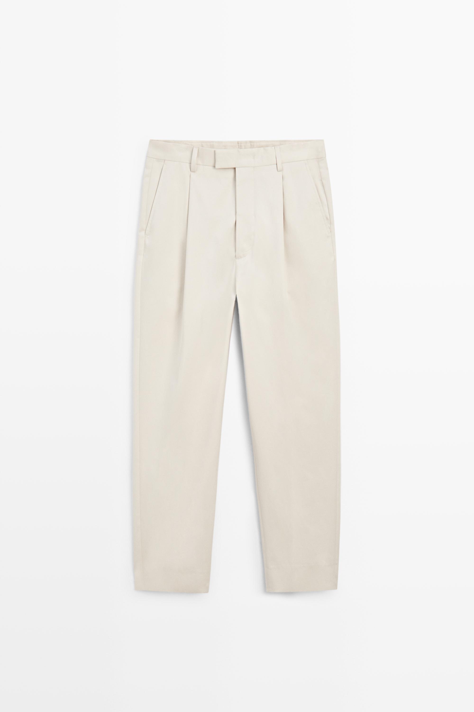 100% cotton darted pants