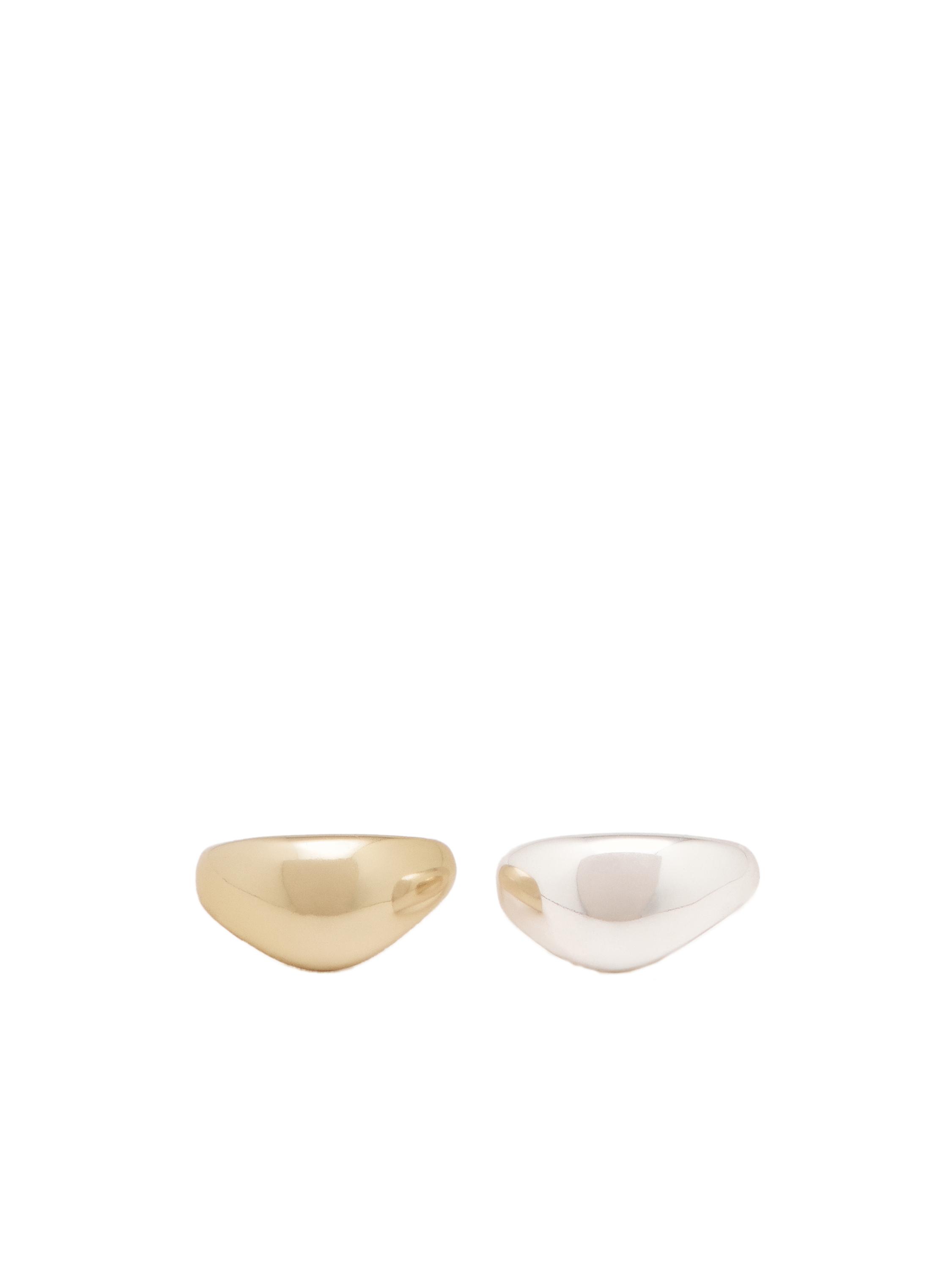 Pack of round rings · Golden · Accessories | Massimo Dutti